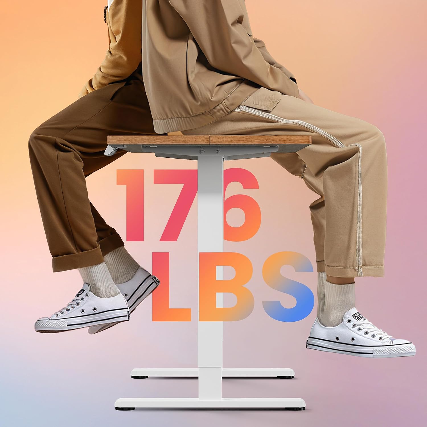 Detalle 2 de HUANUO ESD01LV-100A-US 40 x 24-Inch Electric Standing Desk, 4 Presets