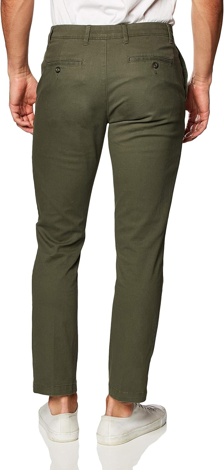 Thumbnail 2 de Amazon Essentials Men’s Classic-Fit Casual Stretch Chino Trousers (Cotton Twill in Stone/Caque)