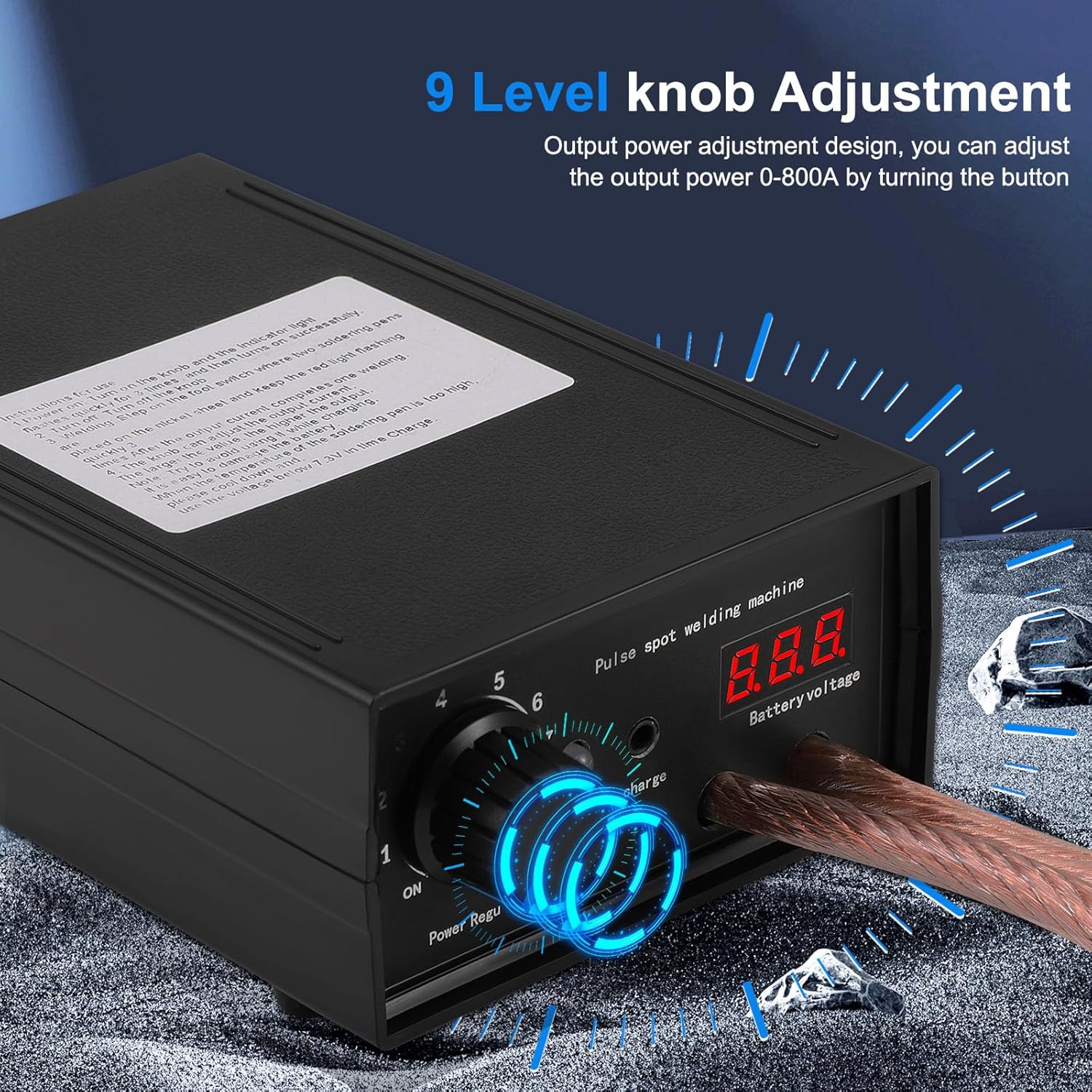 Thumbnail 3 de Saldatore a punti a batteria portatile 8000W con pedale e doppia uscita