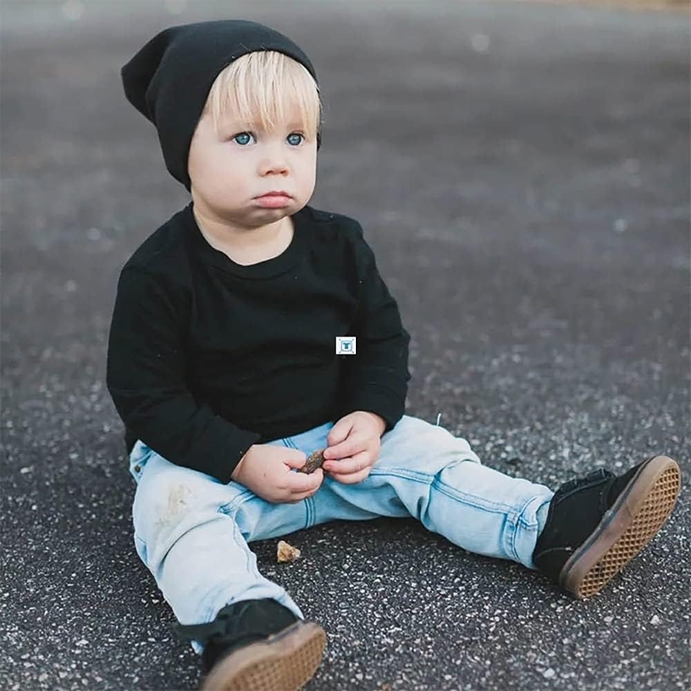 Detalle de DRESHOW 5 Pack Unisex Baby Hats: Cotton Knit Skull Caps for 6–60 Months