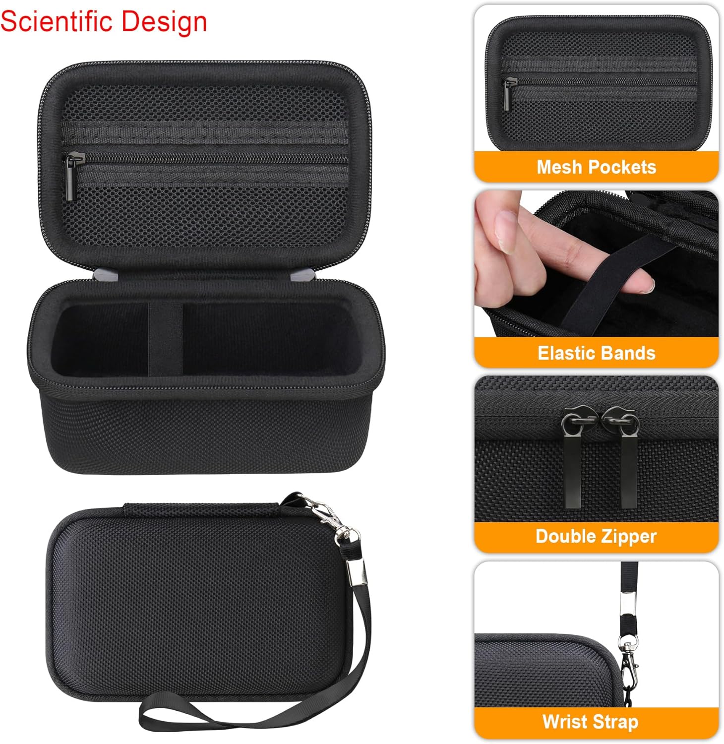 Thumbnail 3 de Elonbo Carrying Case for Canon PowerShot V1 / SX740 HS / G7 X Mark II & Mark III — hard EVA travel bag (black)