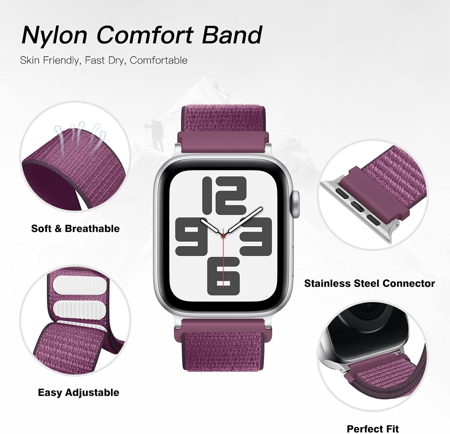 Detalle 2 de 6 Pack Nylon Sport Loop Band 42mm