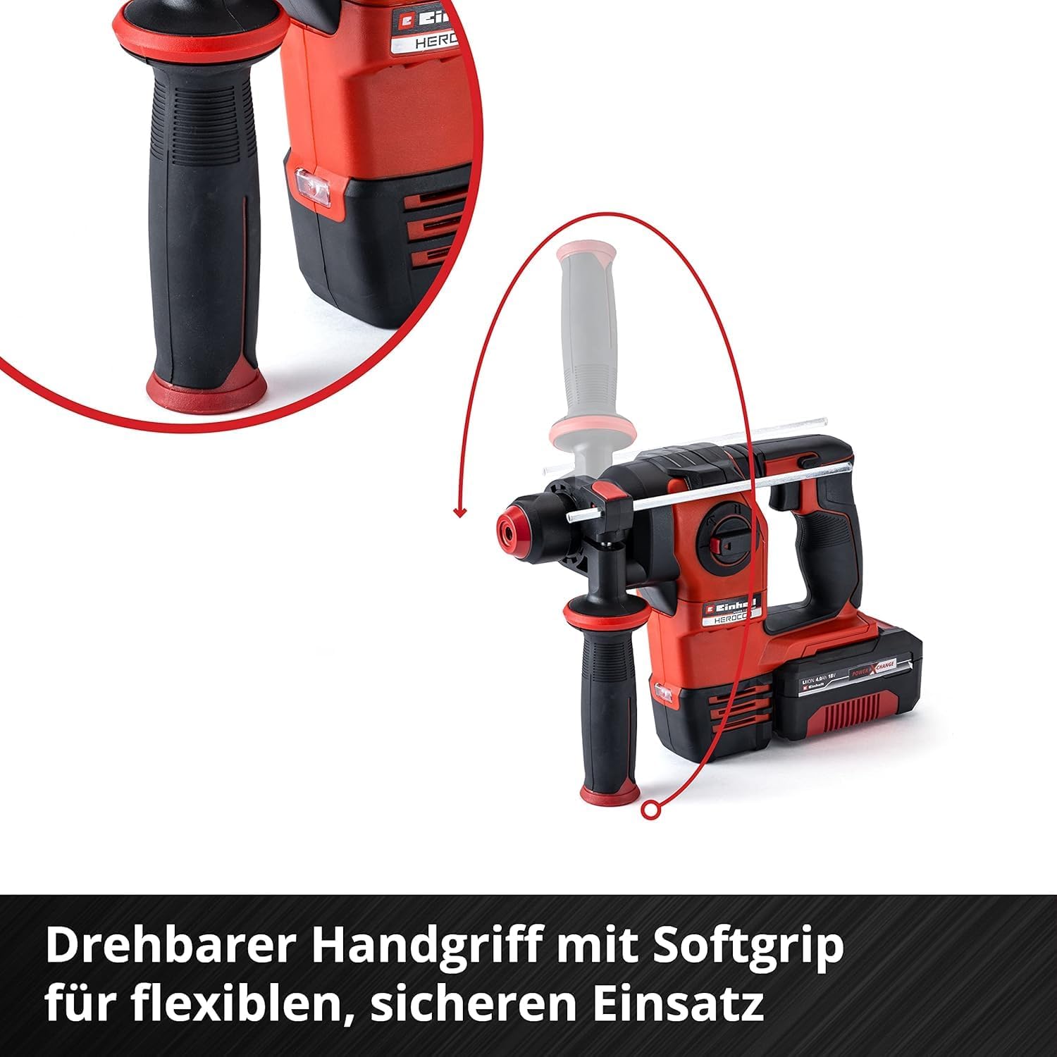 Thumbnail 6 de Einhell Professional HEROCCO 18/20 Power X-Change Akku-Bohrhammer (18 V, Brushless, SDS-plus, 2,2 J) – im Koffer