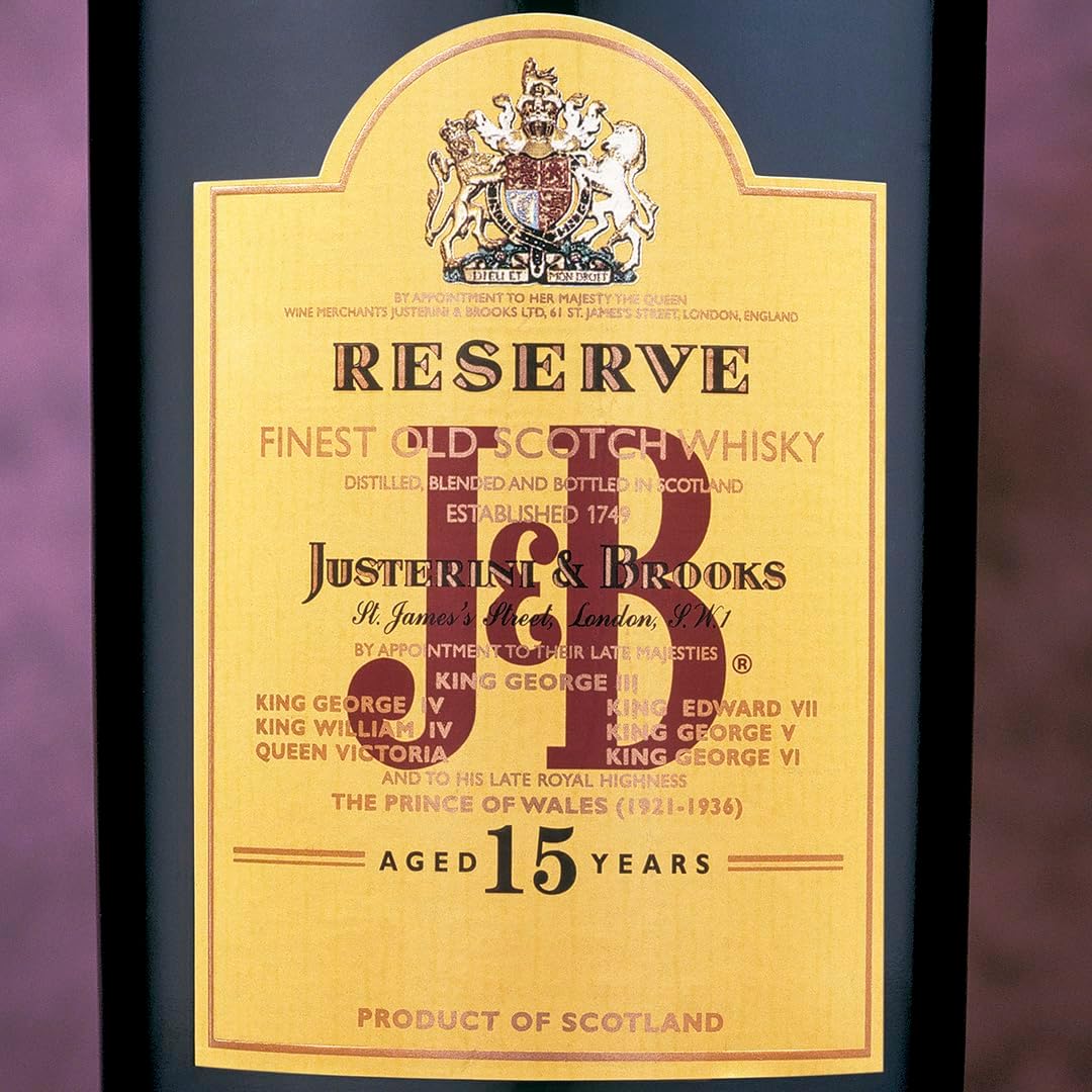 Detalle de J&B Reserve 15 Años 🥃 Whisky Escocés Blended 700 ml