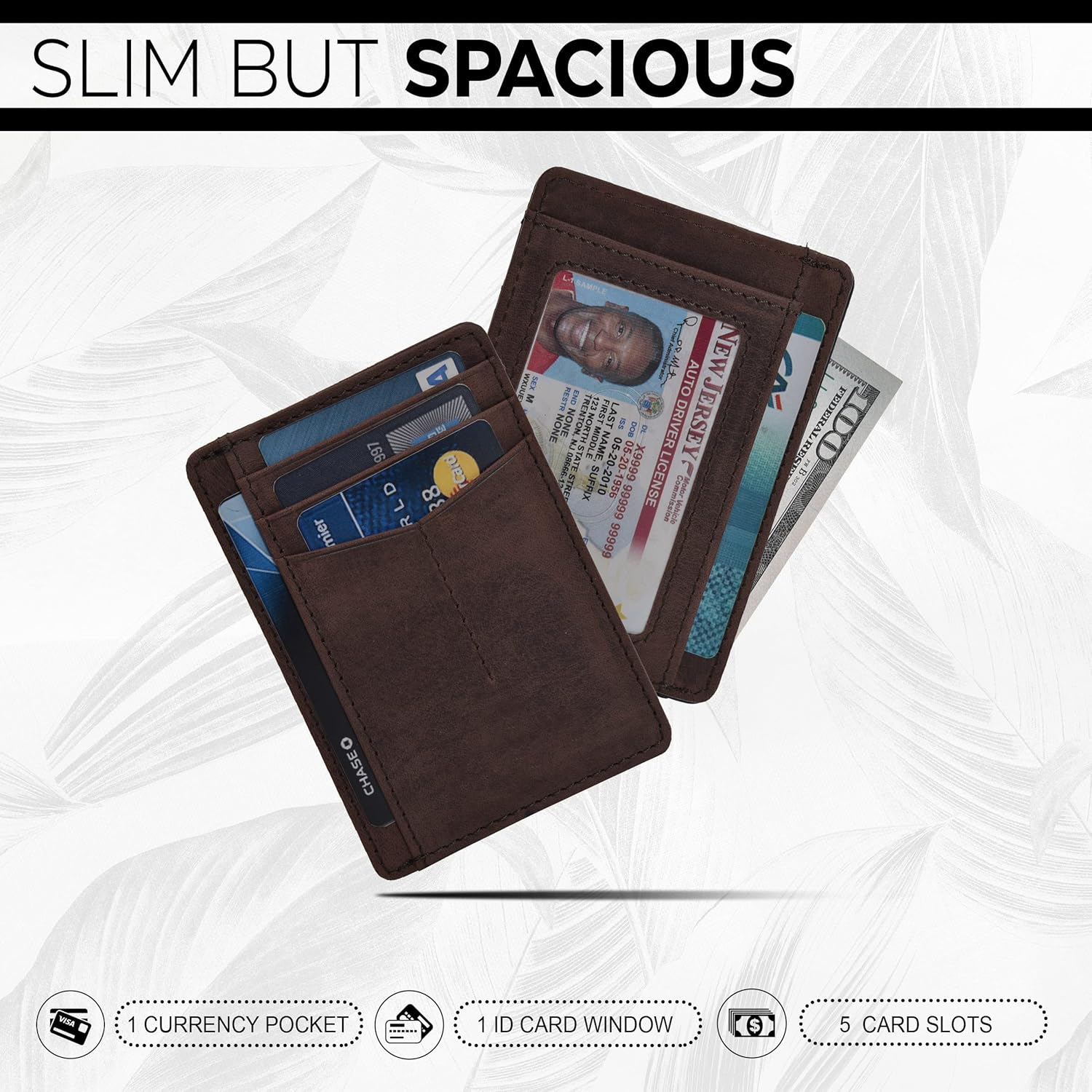 Thumbnail 3 de Oak Leathers RFID Slim Leather Wallet for Men & Women