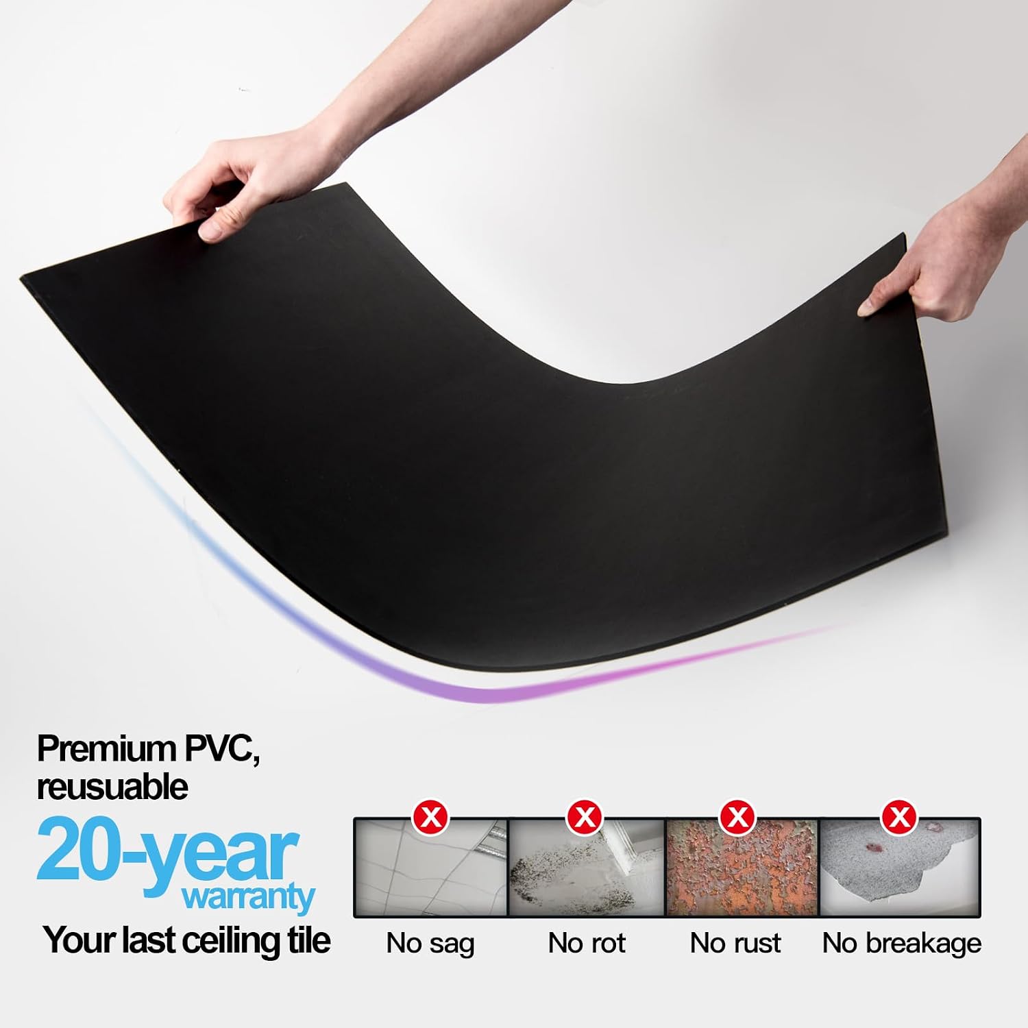 Detalle de Art3d PVC Ceiling Tiles