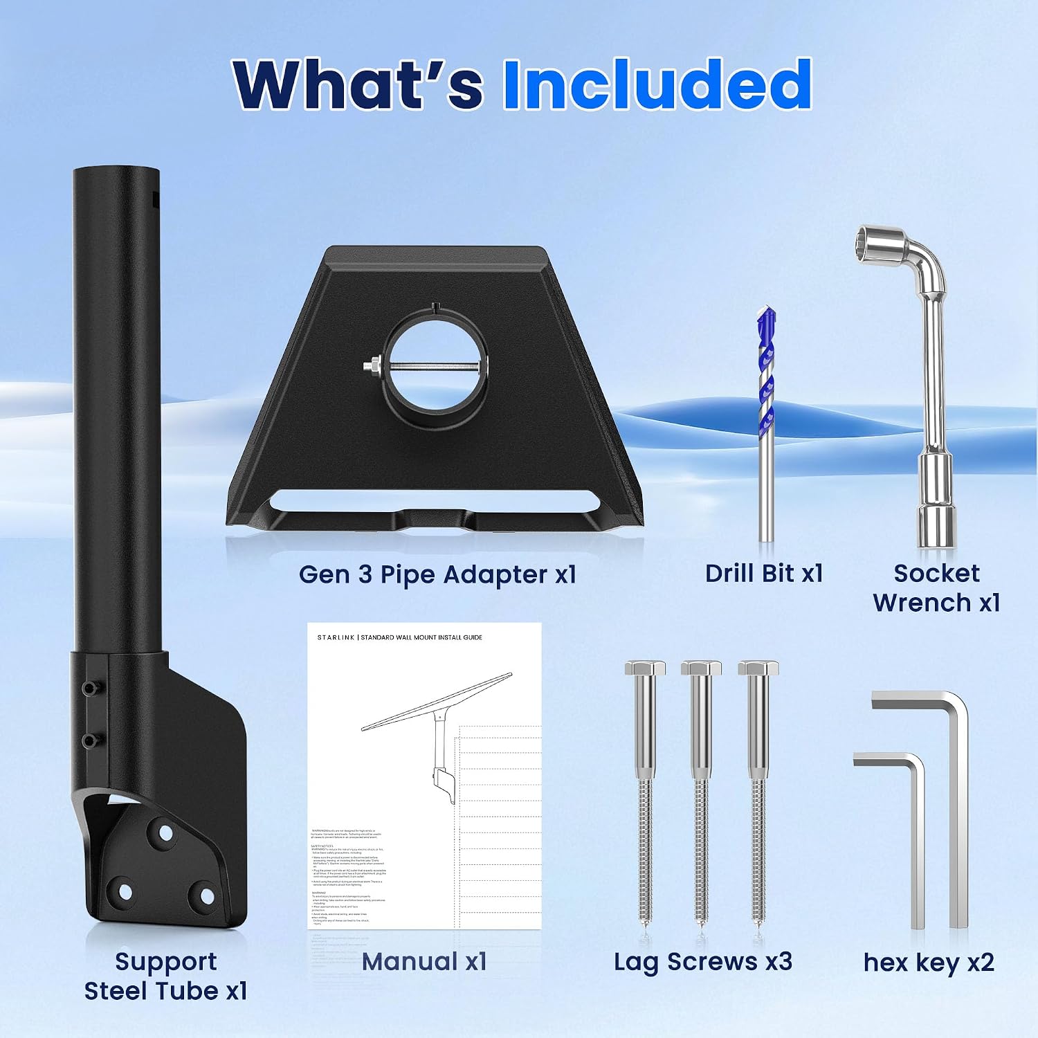 Thumbnail 6 de Standard 4/4X Mount for Starlink: 360° Adjustable Gen 3 Dish Wall Mount