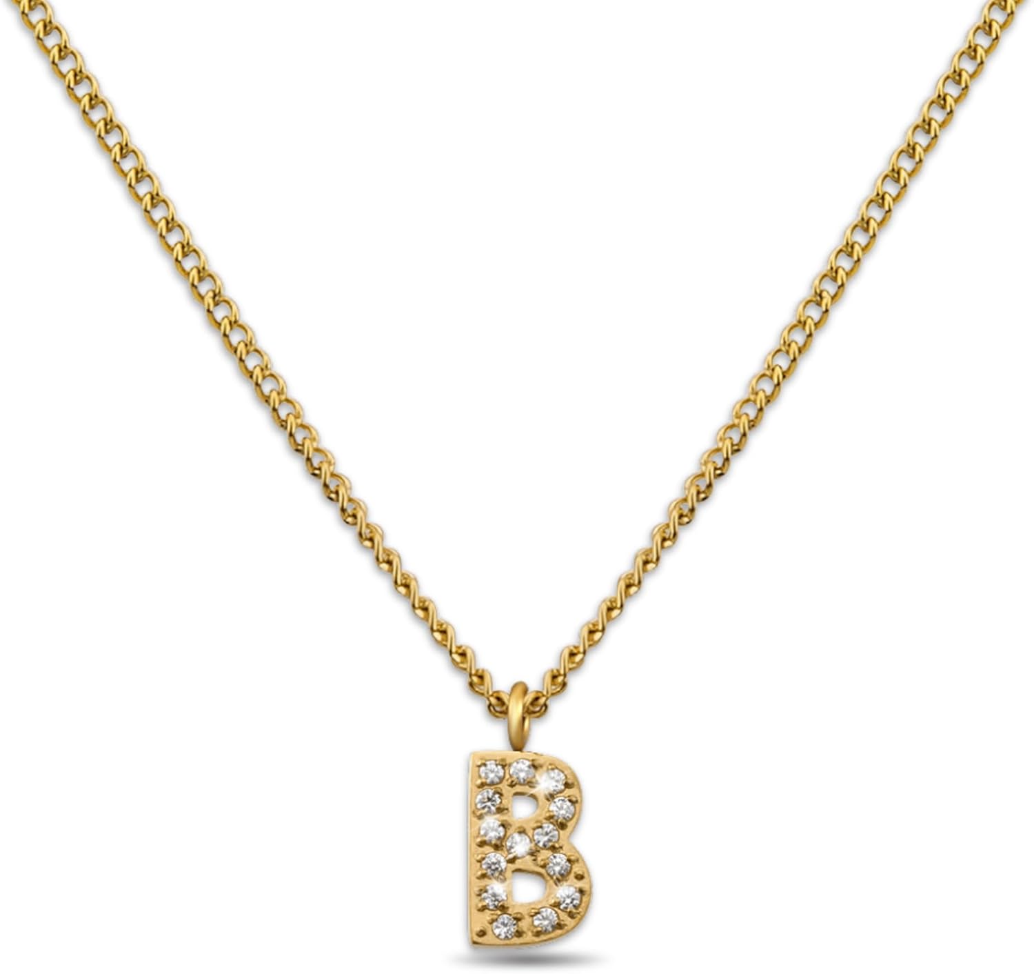 Thumbnail 6 de GD GOOD.designs Kette Buchstabe Gold – 18K vergoldete Halskette mit Zirkonia Initialien