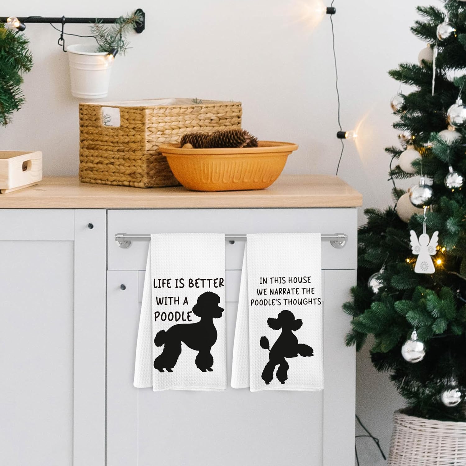 Thumbnail 3 de Yorhifa Poodle Gifts Kitchen Towels Set of 2