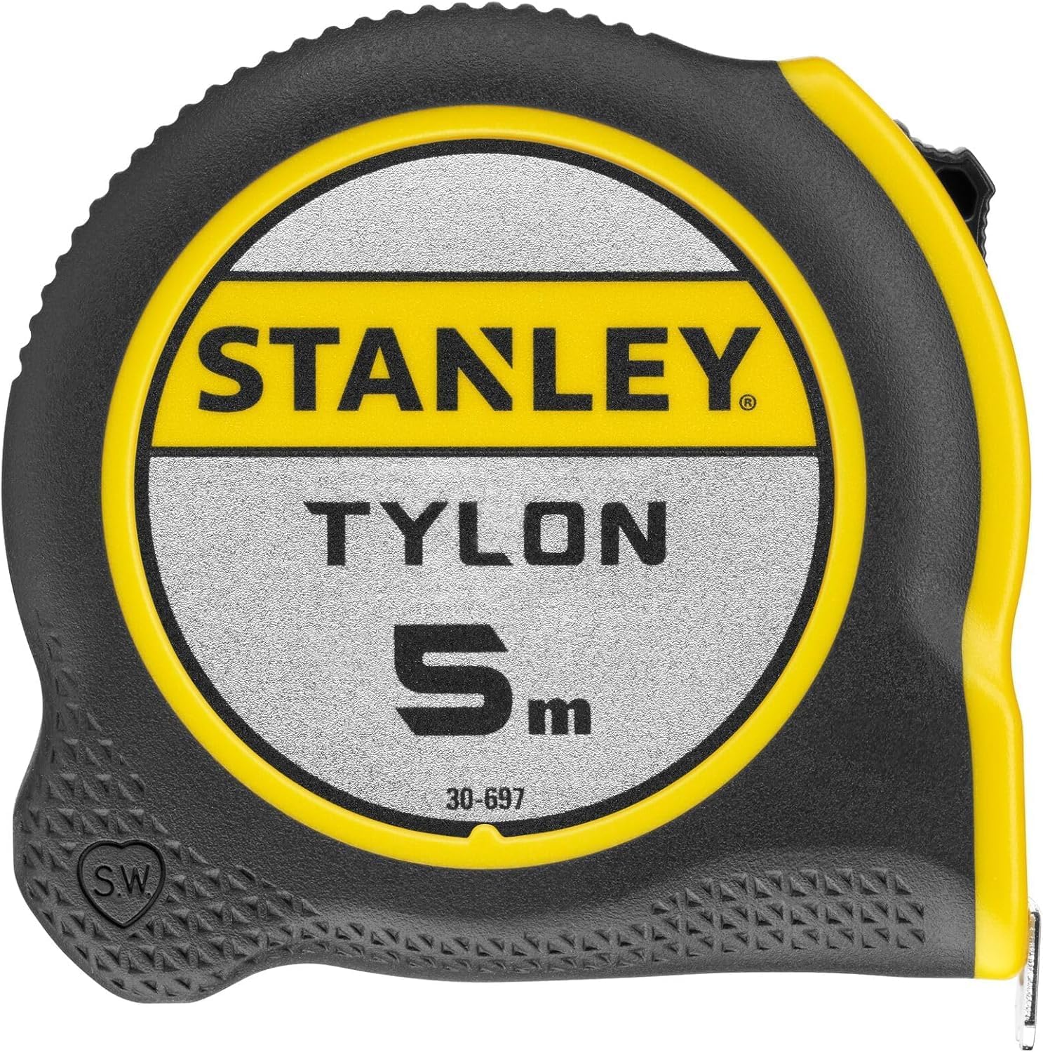 Detalle de Stanley 0-30-697 Mesure Tylon 5m x 19mm – Boîtier Bi-matière, Zéro Réel et Crochet 2 Rivets