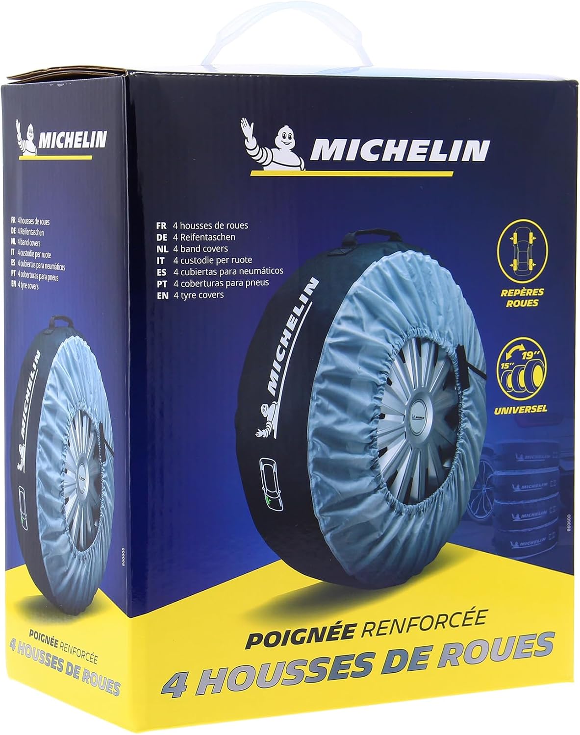 Thumbnail 4 de MICHELIN 009098: 4 Housses de Rangement Universelles pour Roues et Pneus 15–19” — Sac de Transport Nylon
