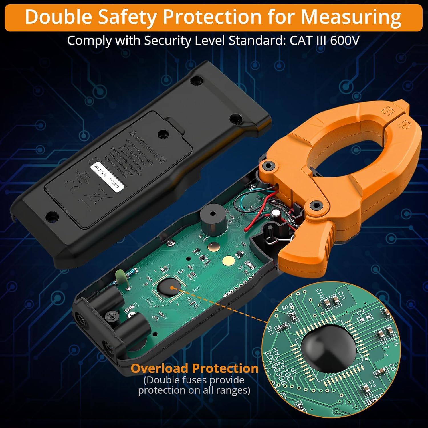 Thumbnail 1 de Neoteck TRMS 6000 Counts Clamp Meter 800A