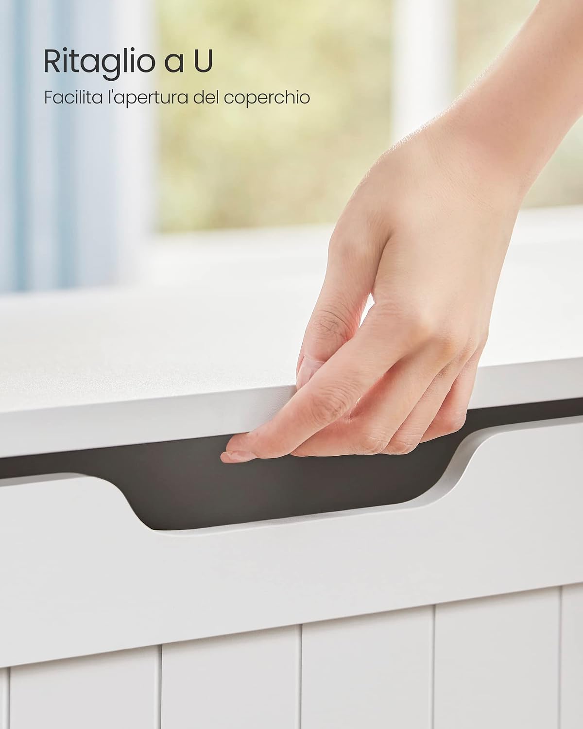 Thumbnail 6 de VASAGLE Cassapanca Contenitore LHS11WT Bianco Nuvola: panca portascarpe con ampio spazio contenitivo