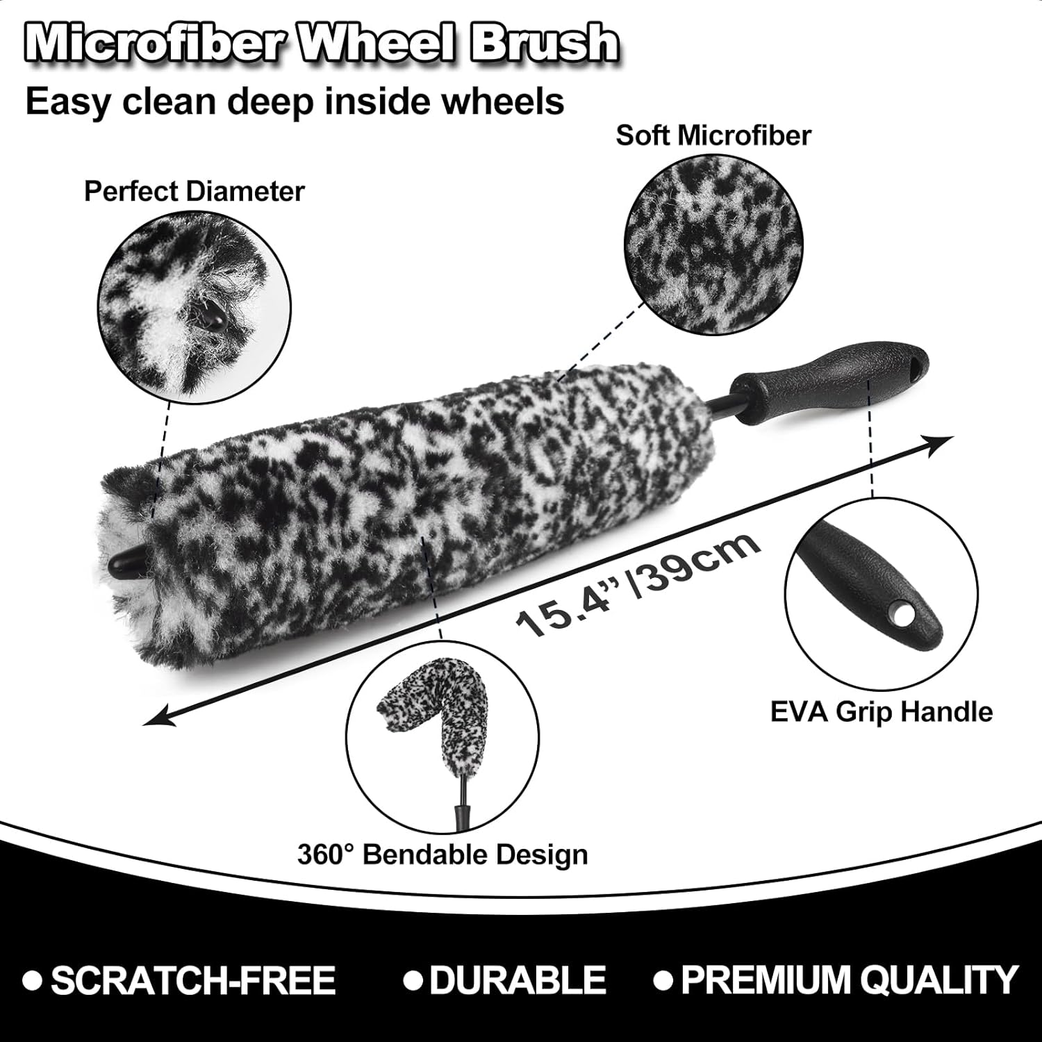 Detalle 2 de 7Pcs Car Wheel Brush Kit