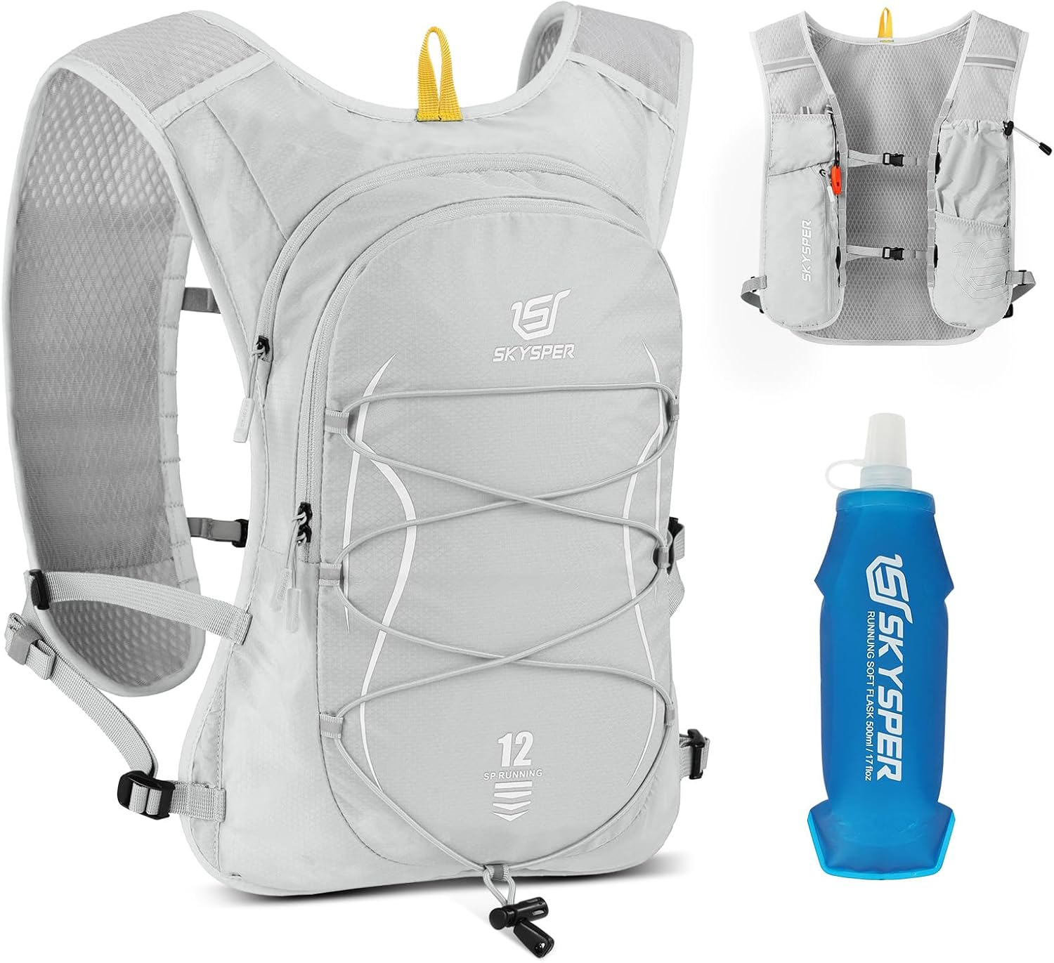 Imagen de SKYSPER Gilet Idratazione 12L – Zaino da Corsa 500 ml: leggerezza, comfort e versatilità per trail e maratone en OfertitasTOP