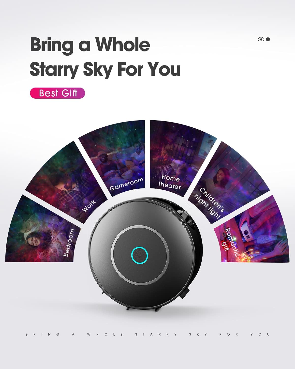 Detalle de SUPPOU Galaxy projector 3D star light
