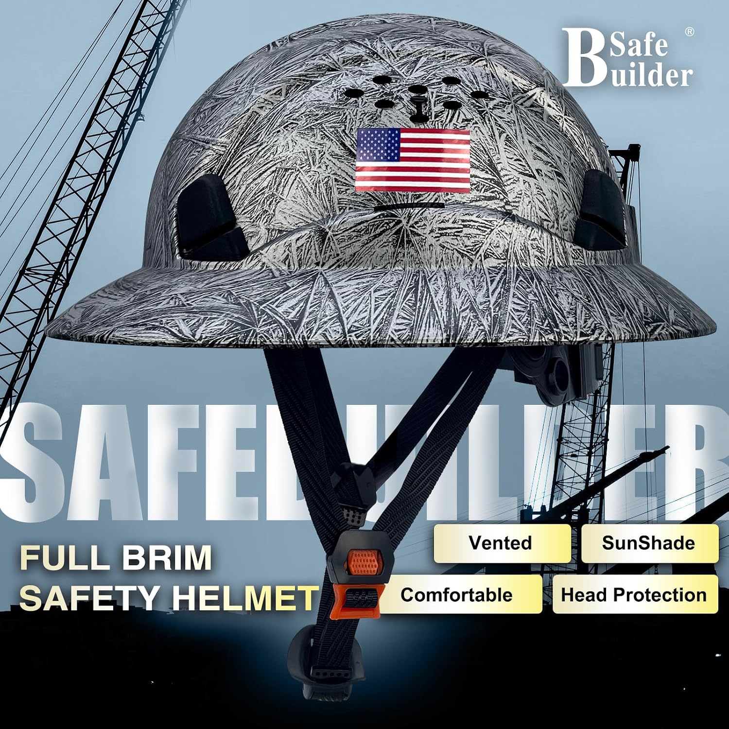 Detalle 2 de SAFEBUILDER Full-Brim Hard Hat WB-1