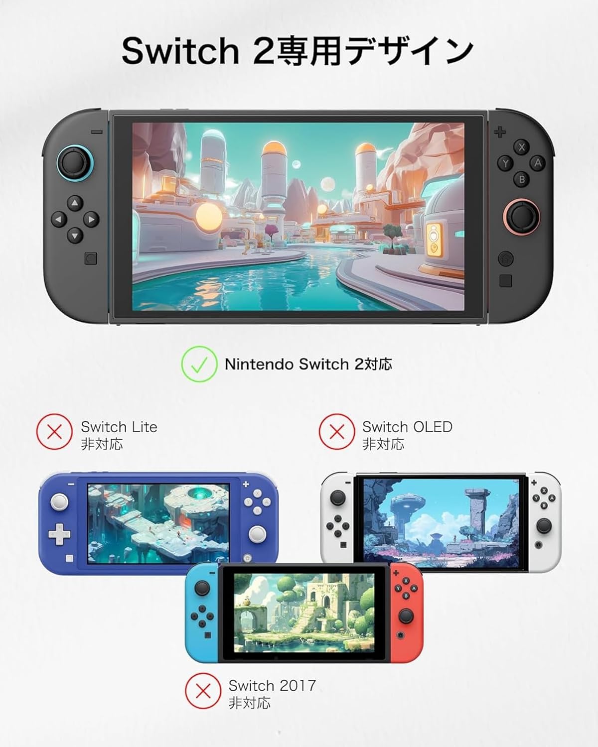 Detalle 2 de Belkin Nintendo Switch 2用ガラスフィルム 9H硬度・指紋防止・ガイド枠付き