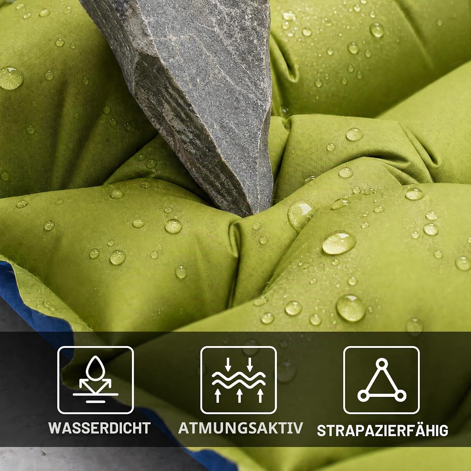 Detalle de OVERMONT Ultraleichte Isomatte – 12 cm Dicke, aufblasbare Campingmatte, 190×70 cm