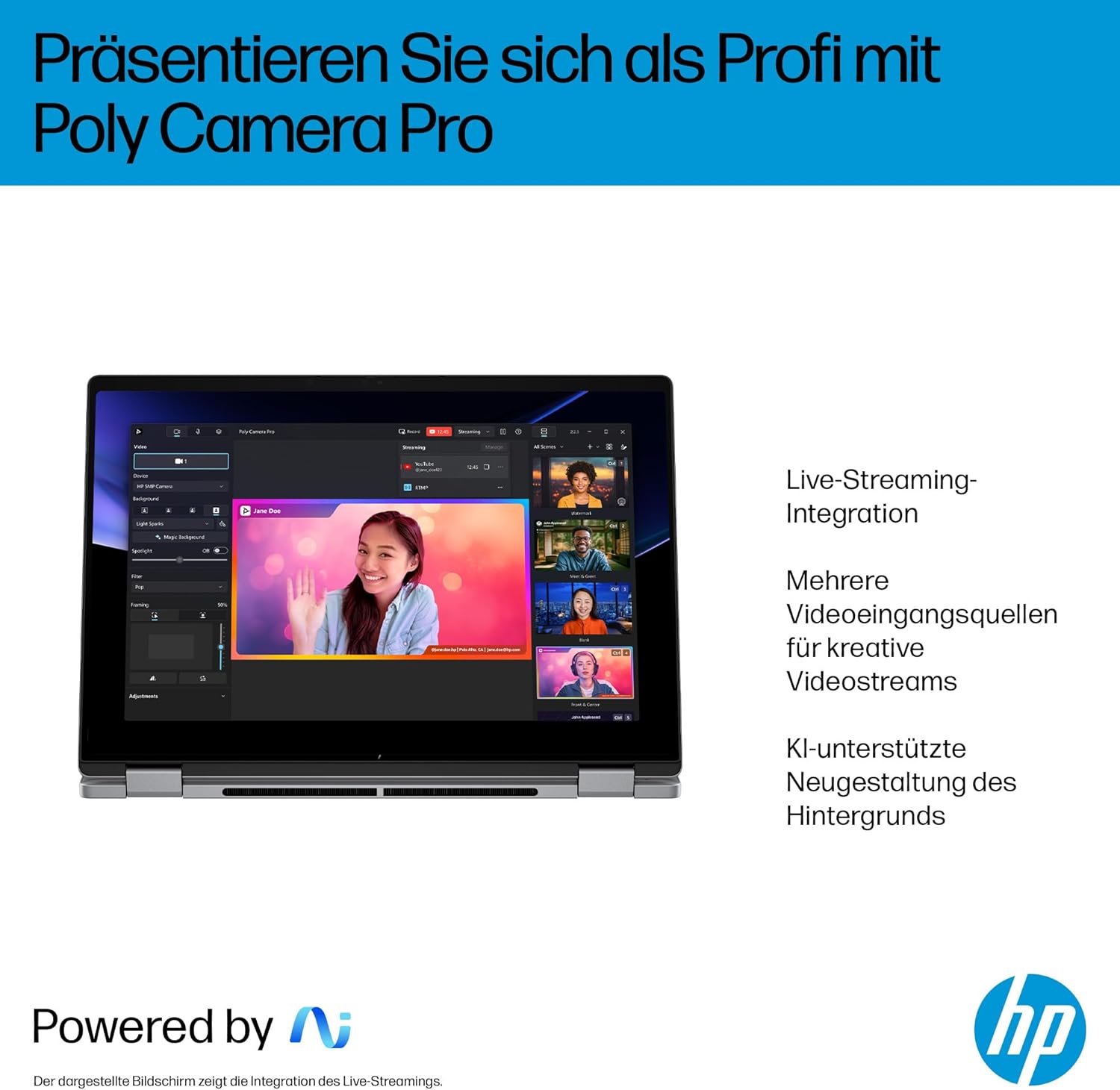 Thumbnail 6 de HP OmniBook X Flip 14 2-in-1 (AMD Ryzen AI 7 350, KI-NPU, Copilot+ PC) – silber, Touch 14" (Win11)