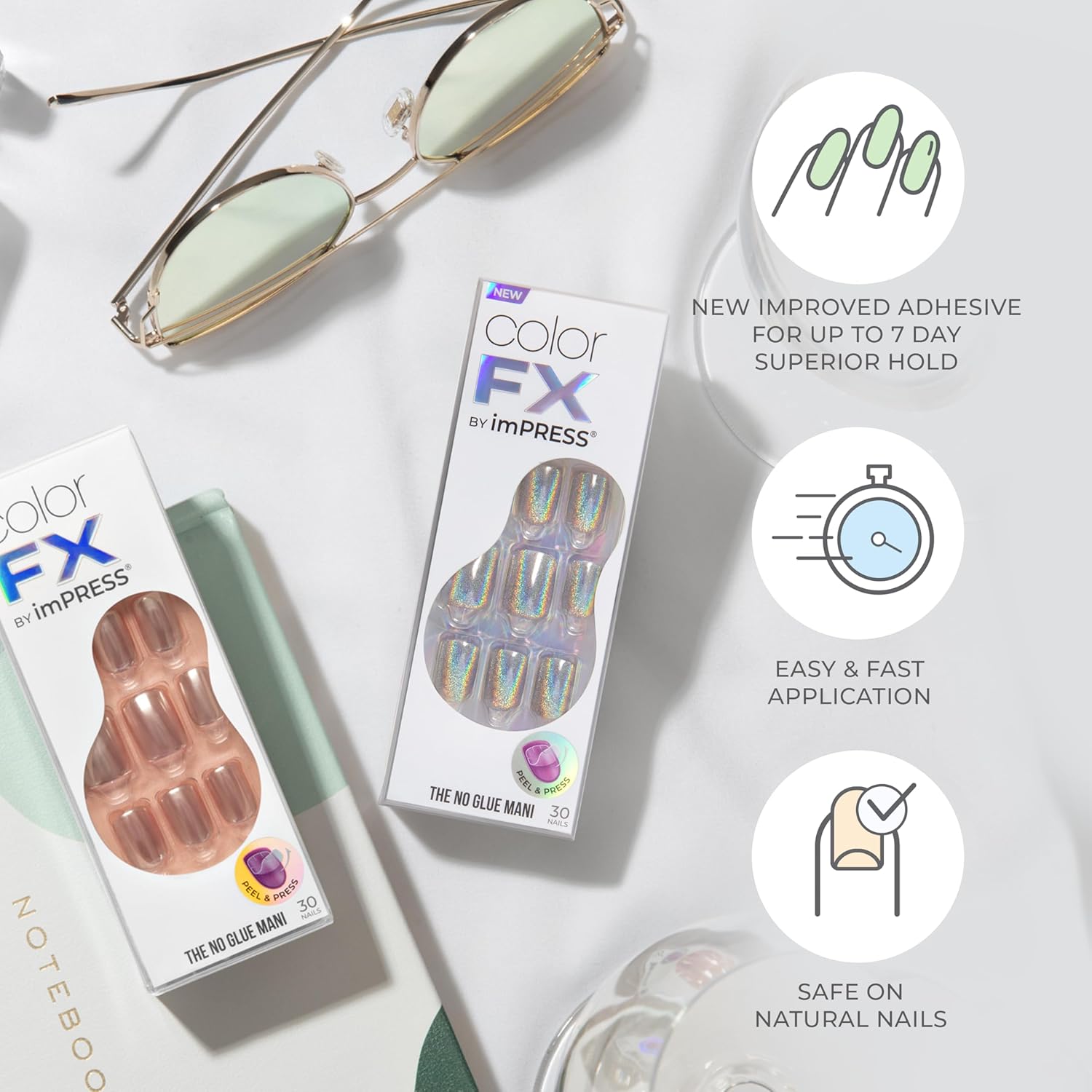 Detalle 2 de KISS colorFX imPRESS Press On Nails - 30 unidades