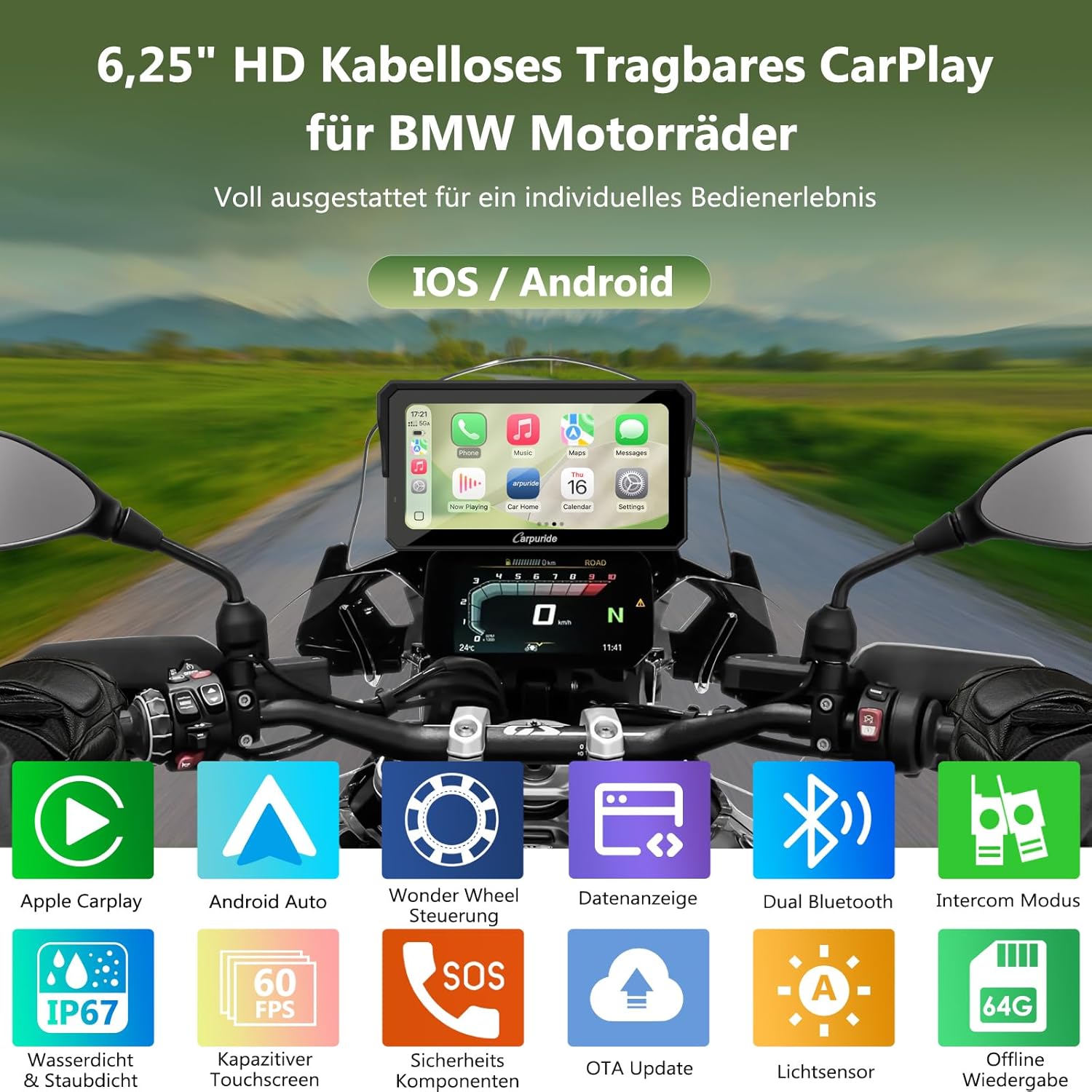 Thumbnail 1 de Carpuride W602BS Pro Carplay Bildschirm