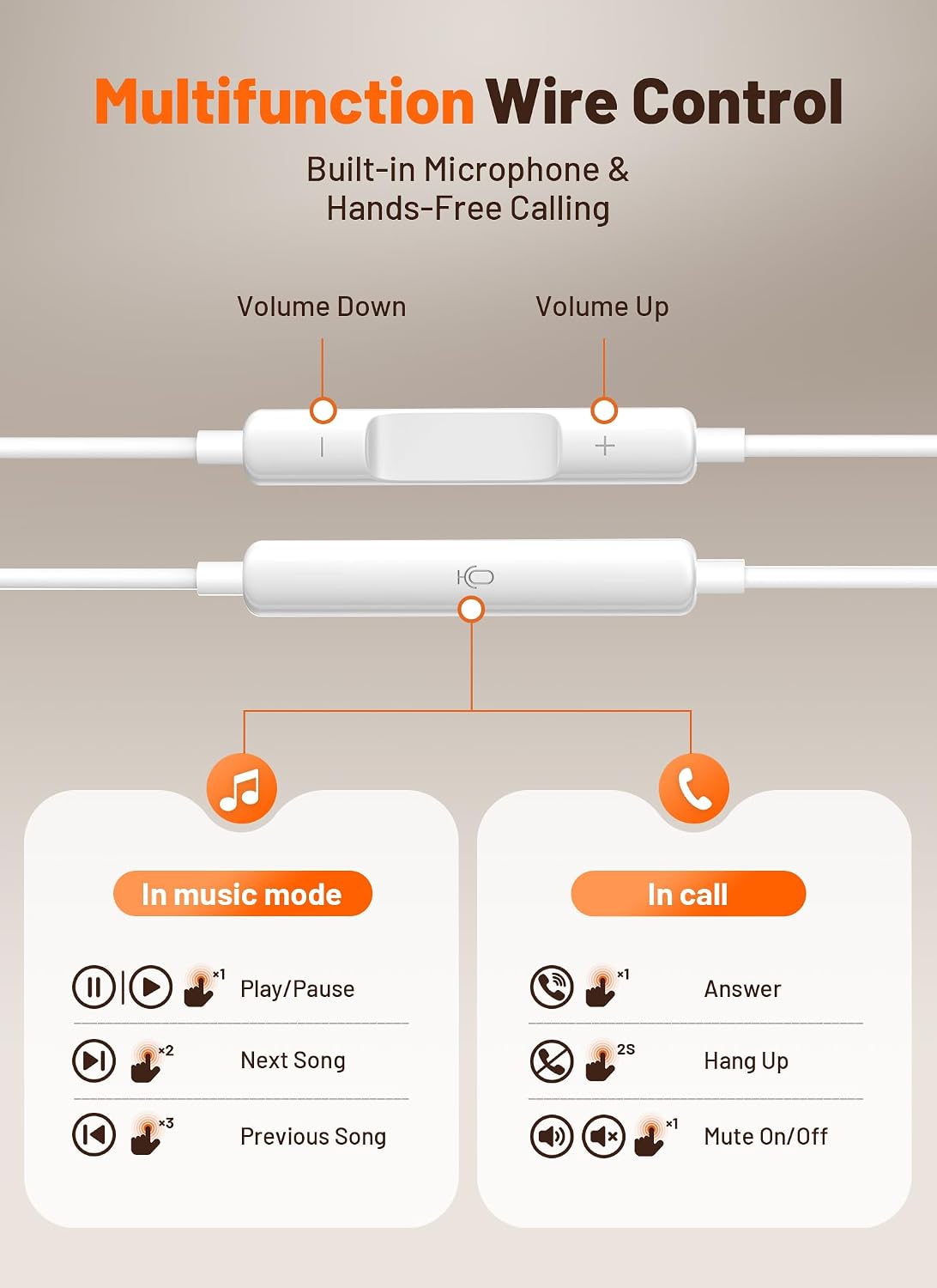 Detalle 1 de USB-C Wired Earbuds, 2-Pack