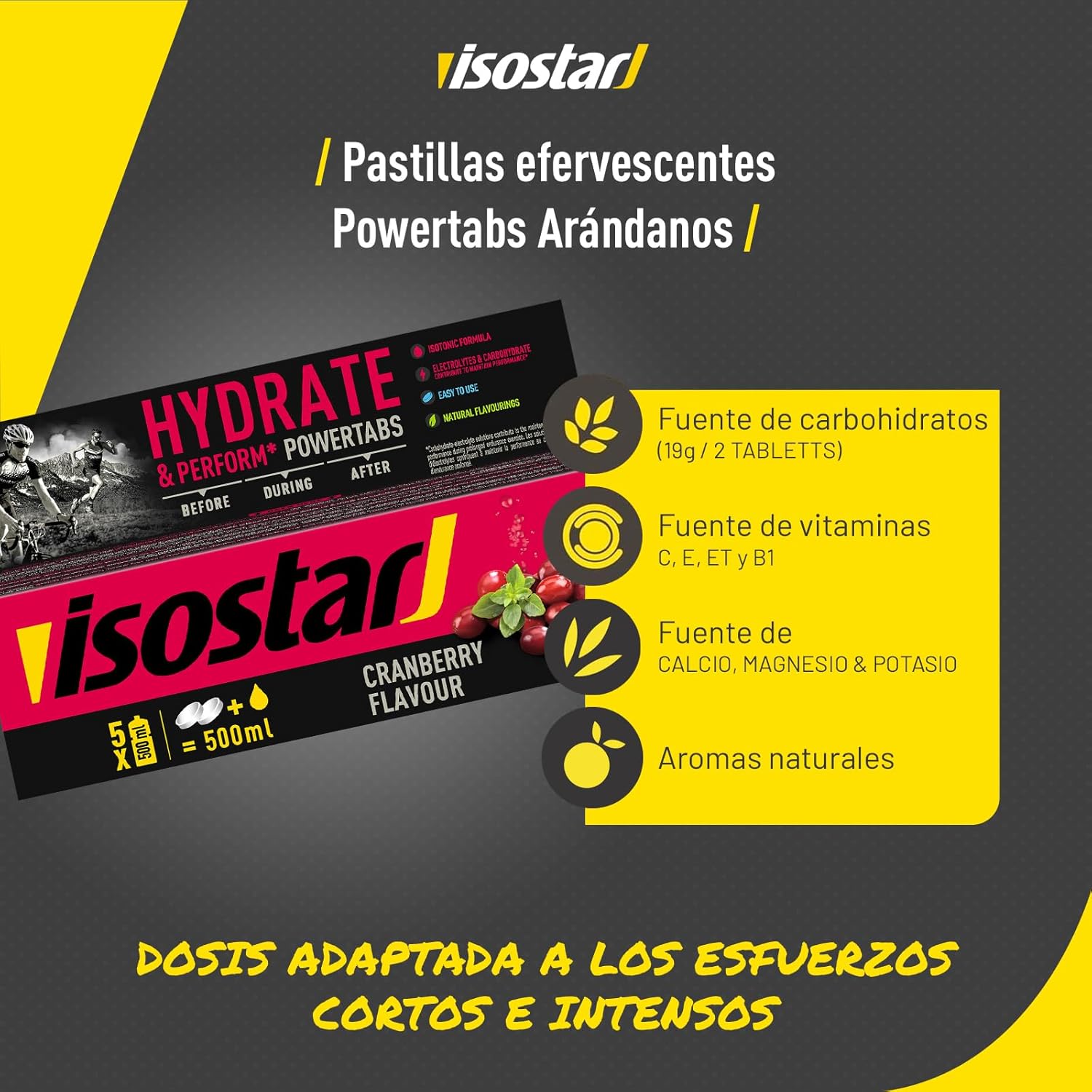 Thumbnail 1 de Isostar Hydrate & Perform Powertabs Arándanos 🍇, 120 g
