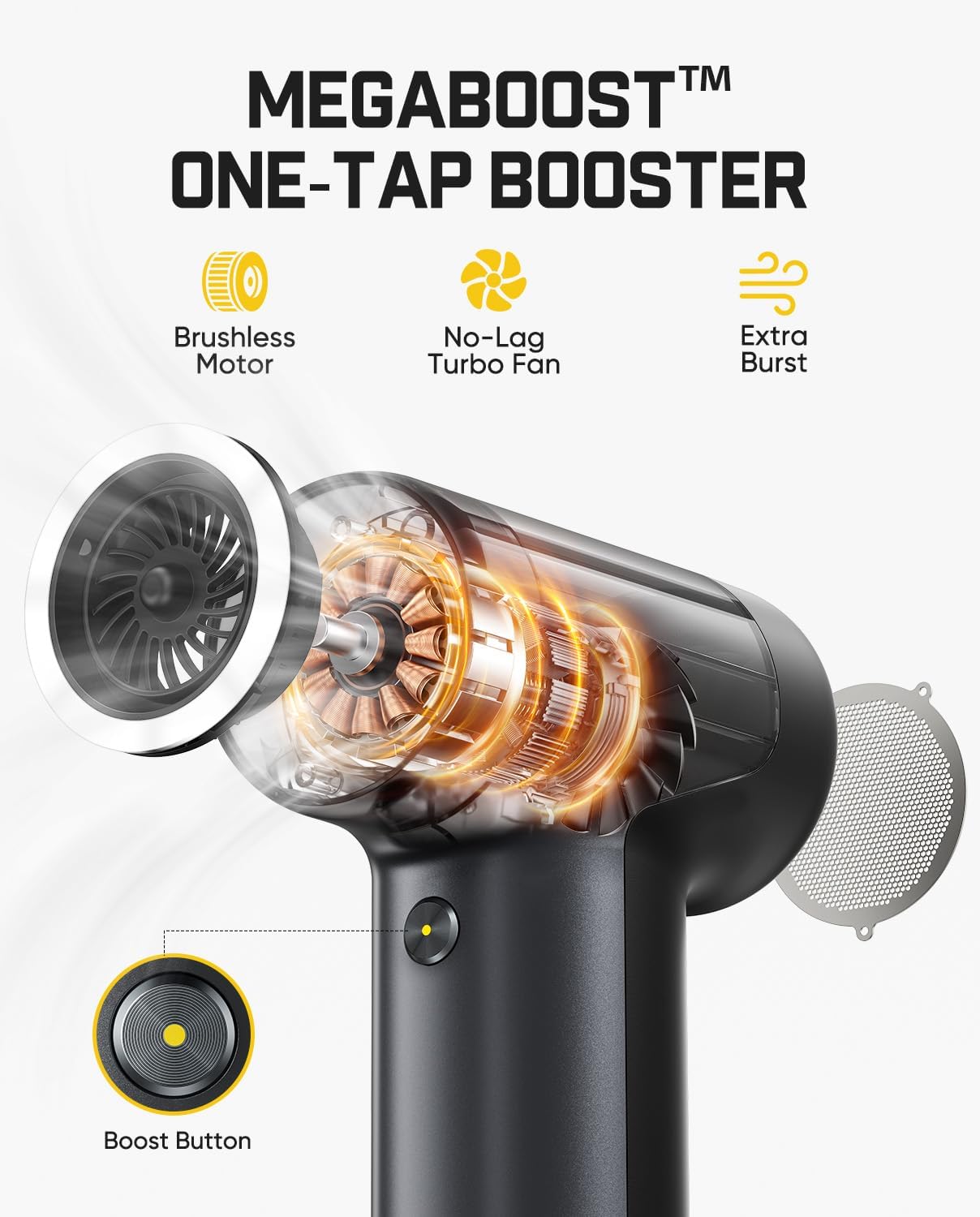 Detalle de Fanttik B10 Pro kabelloses Staubgebläse (110.000 U/min) für PC & Werkbank