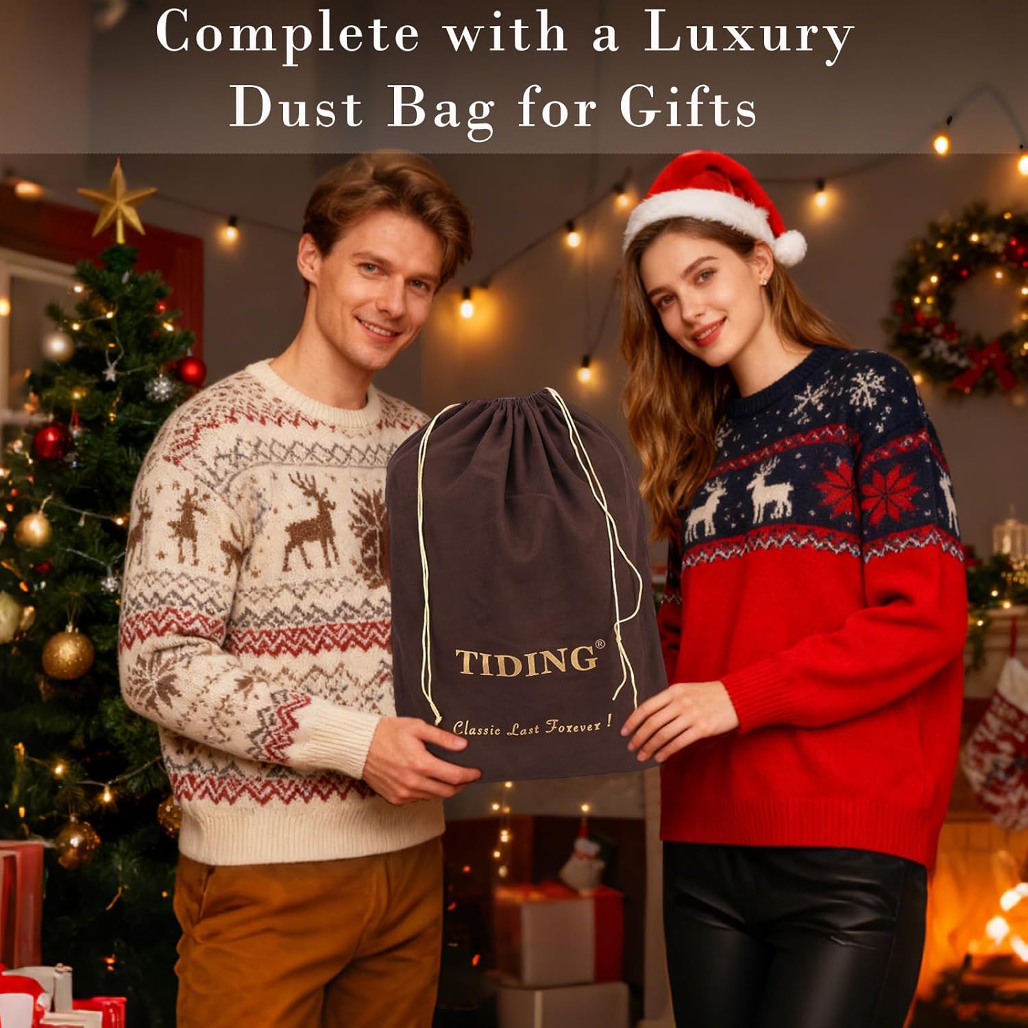 Thumbnail 6 de TIDING Full Grain Leather Laptop Backpack 15.6 inch with anti-theft back pocket (Black)