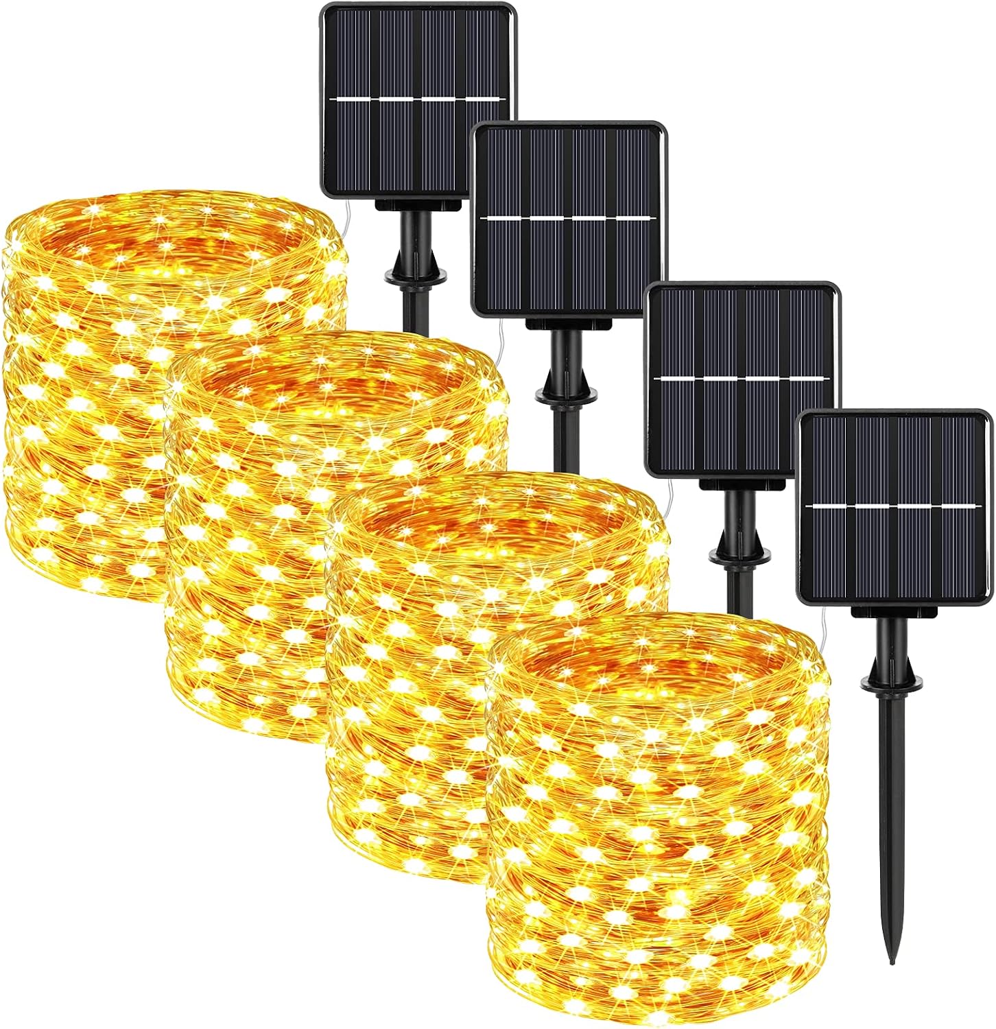 Detalle de BesLowe YGL-KE-01 Solar Fairy Lights, 288 Feet, 800 Warm White LEDs