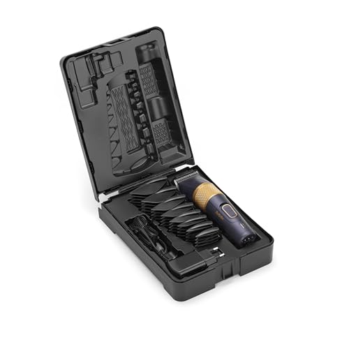 Detalle de BaByliss Tondeuse à cheveux Lithium Performance E986E – Sans fil, 45 réglages, bleu foncé/or