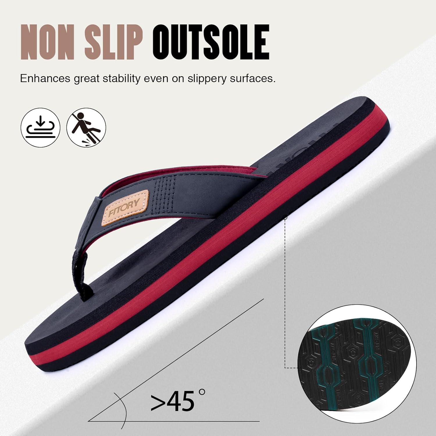 Thumbnail 4 de FITORY Homme Confortable Tongs été antidérapante – Plage et Piscine, Taille 40–46 EU