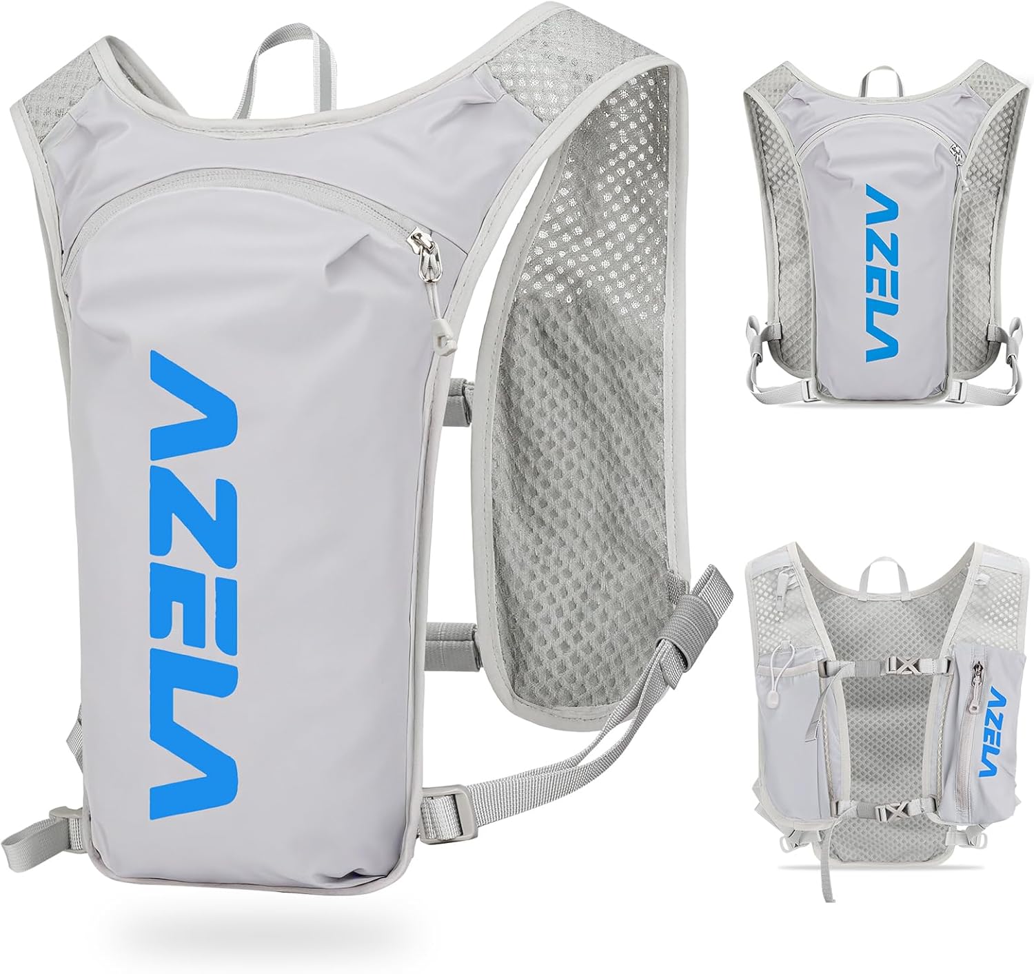 Detalle de HOTUT Zaino da Corsa, Gilet Idrico Unisex con Strisce Riflettenti e Tasche Multifunzionali