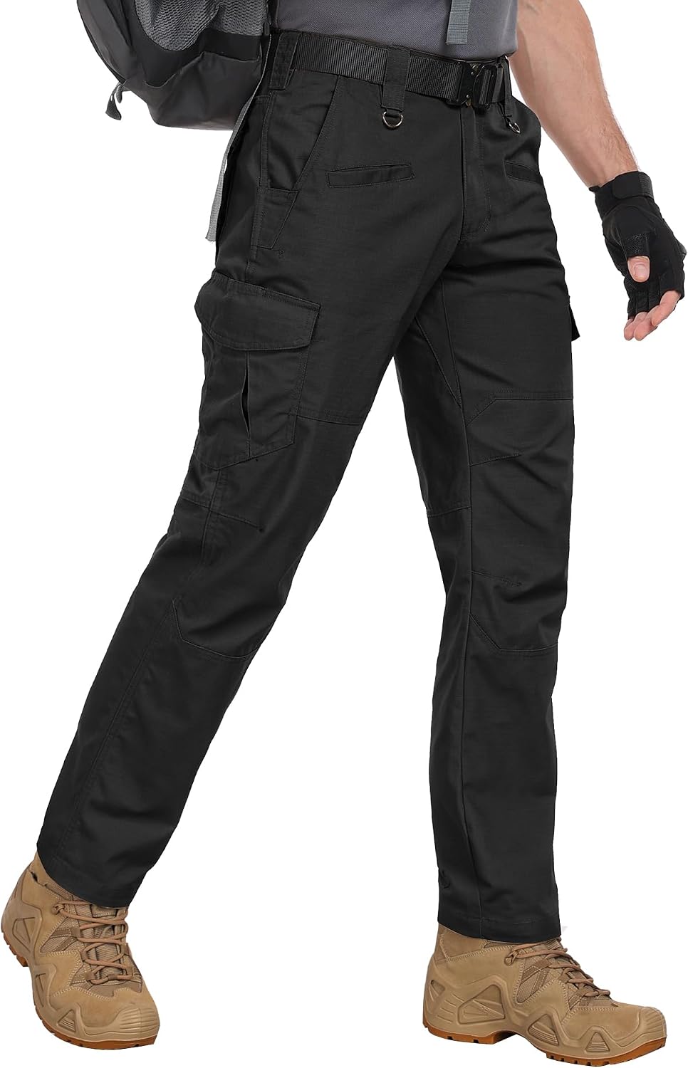 Detalle de Zoofly Men’s Cargo Pants Ripstop Water Resistant Hiking/Work Pants (Not Belt) — Multi-Pocket Tactical Style