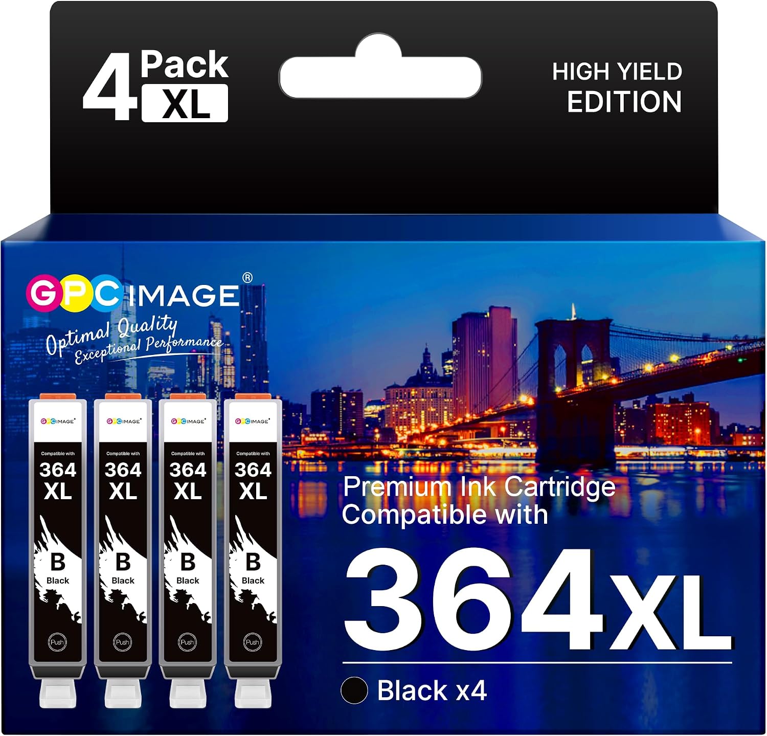 Detalle de GPC Image 364XL Schwarz Multipack (4er) kompatibel für HP 364 Patronen