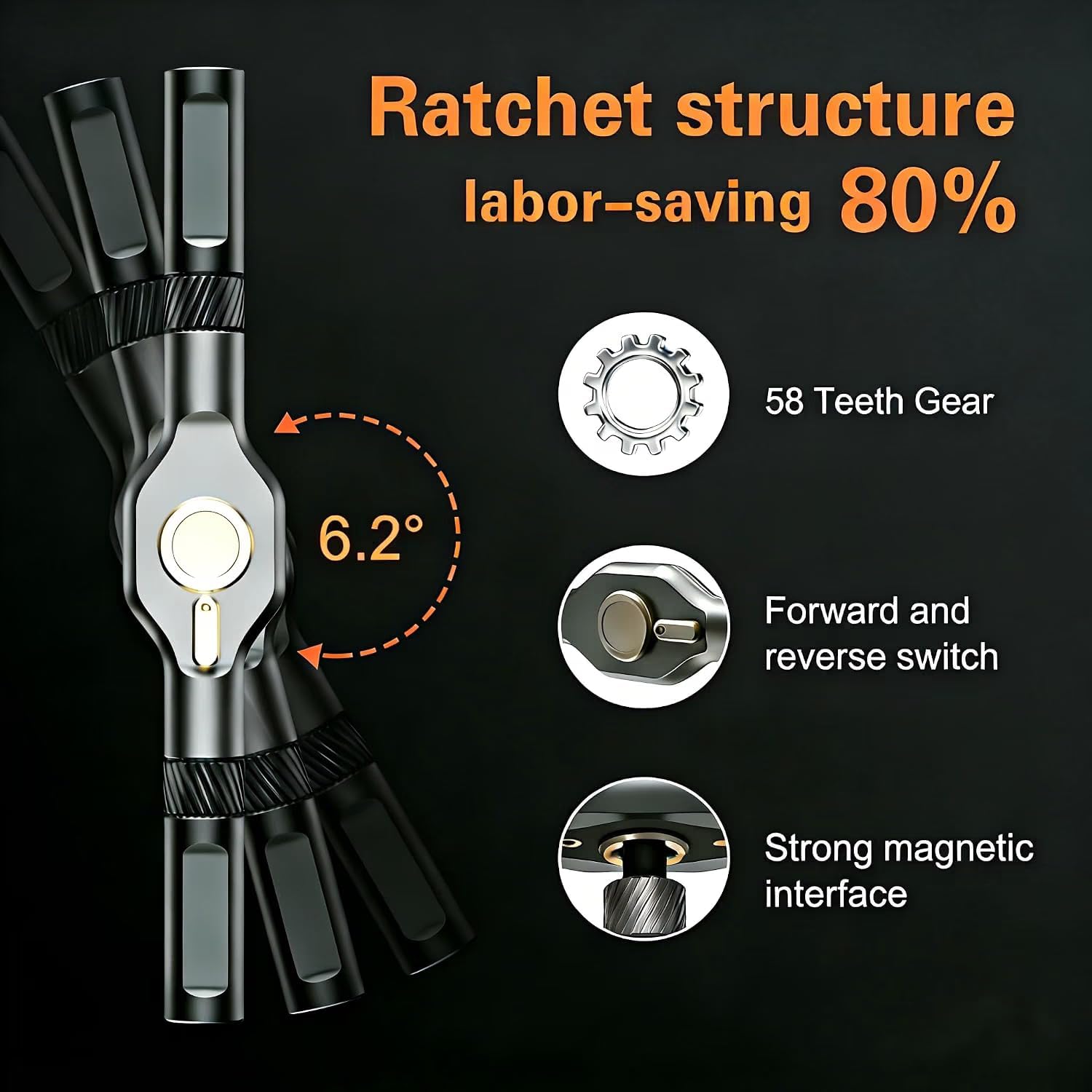 Detalle 1 de Asnish MP-RS1 24-in-1 Precision Screwdriver Set with Magnetic Ratchet