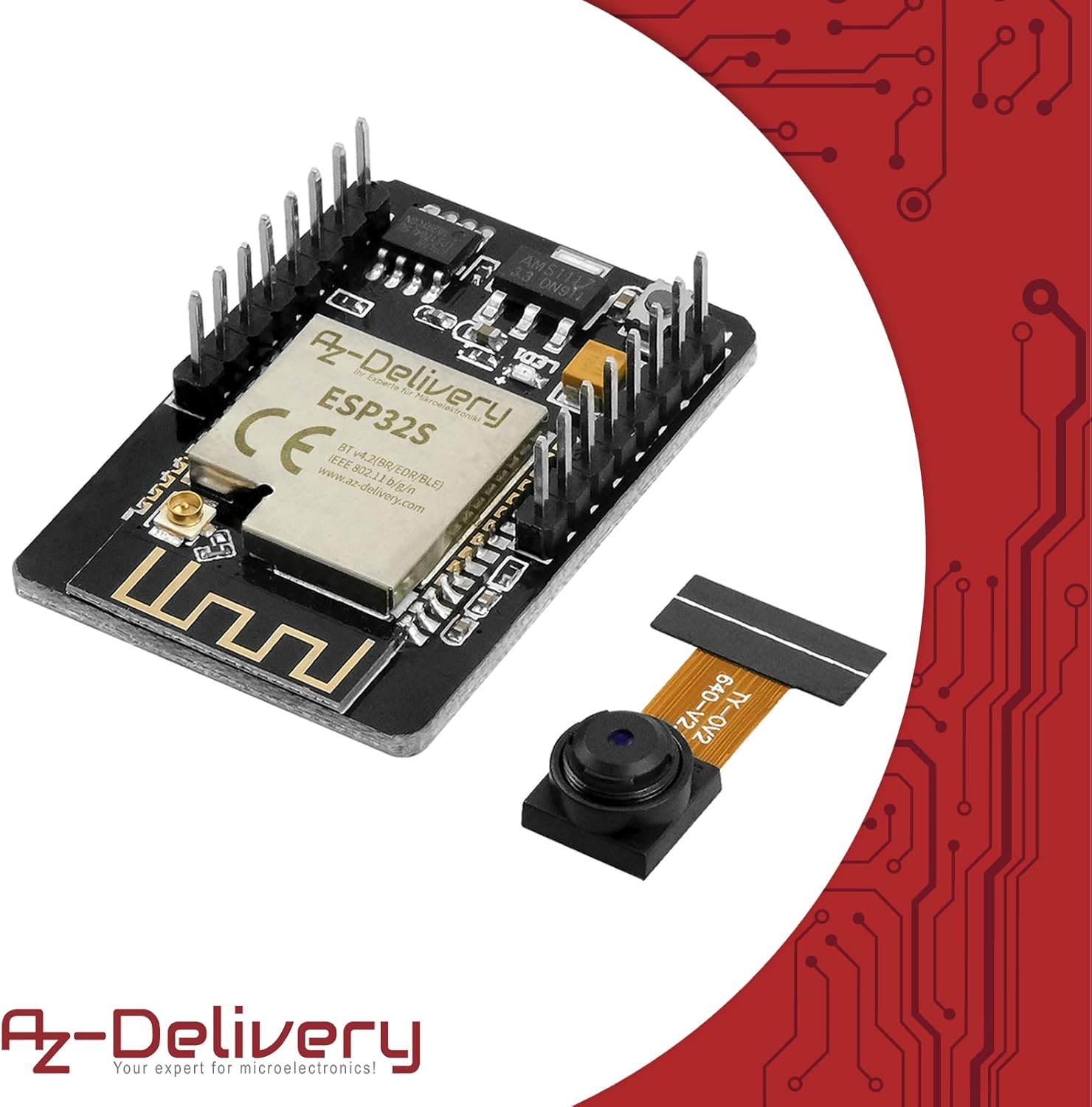 Thumbnail 1 de AZDelivery 3X Module ESP32-CAM (ESP32 WiFi/Bluetooth avec caméra) compatible Arduino