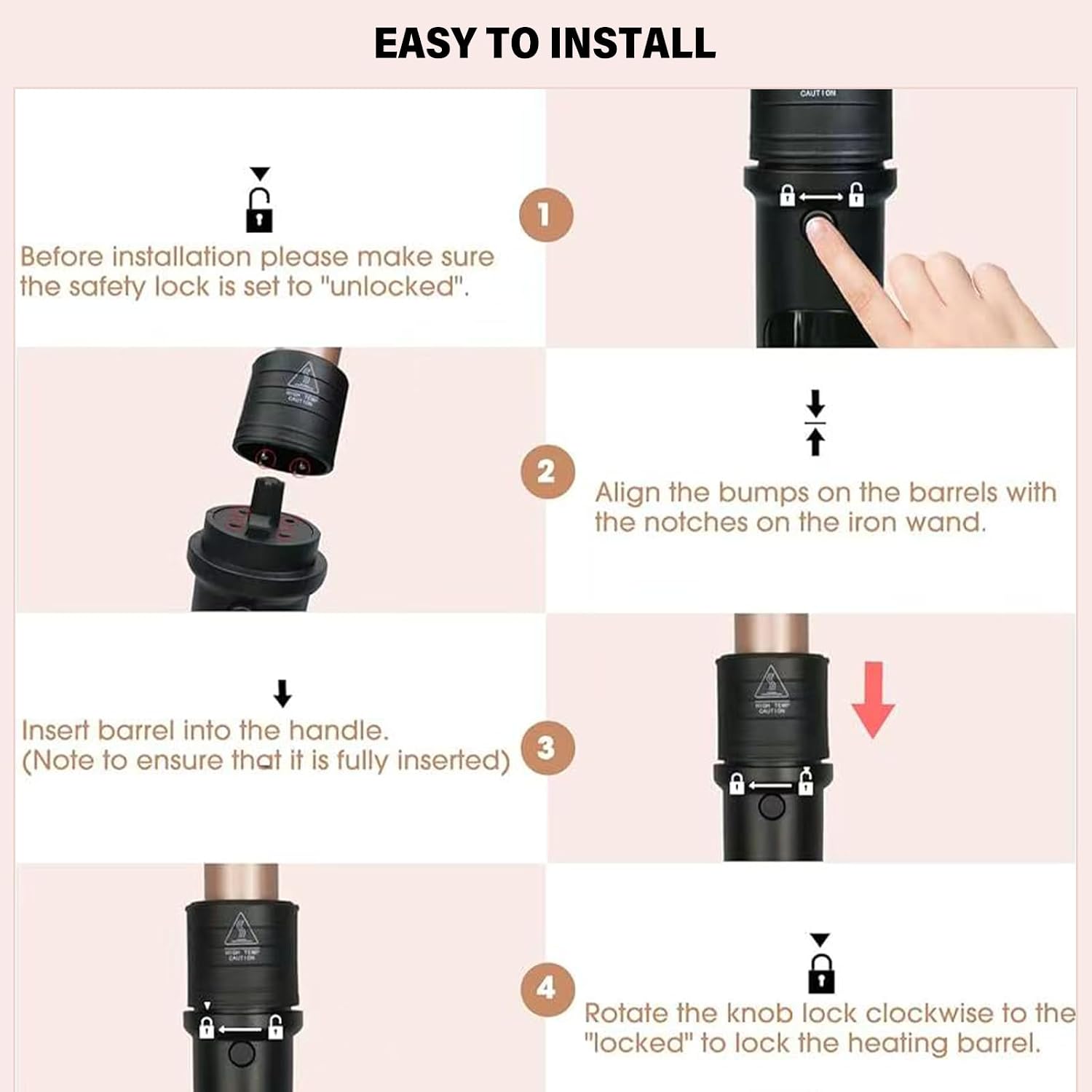 Thumbnail 6 de janelove 6 in 1 Lockenstab Set 9-32 mm