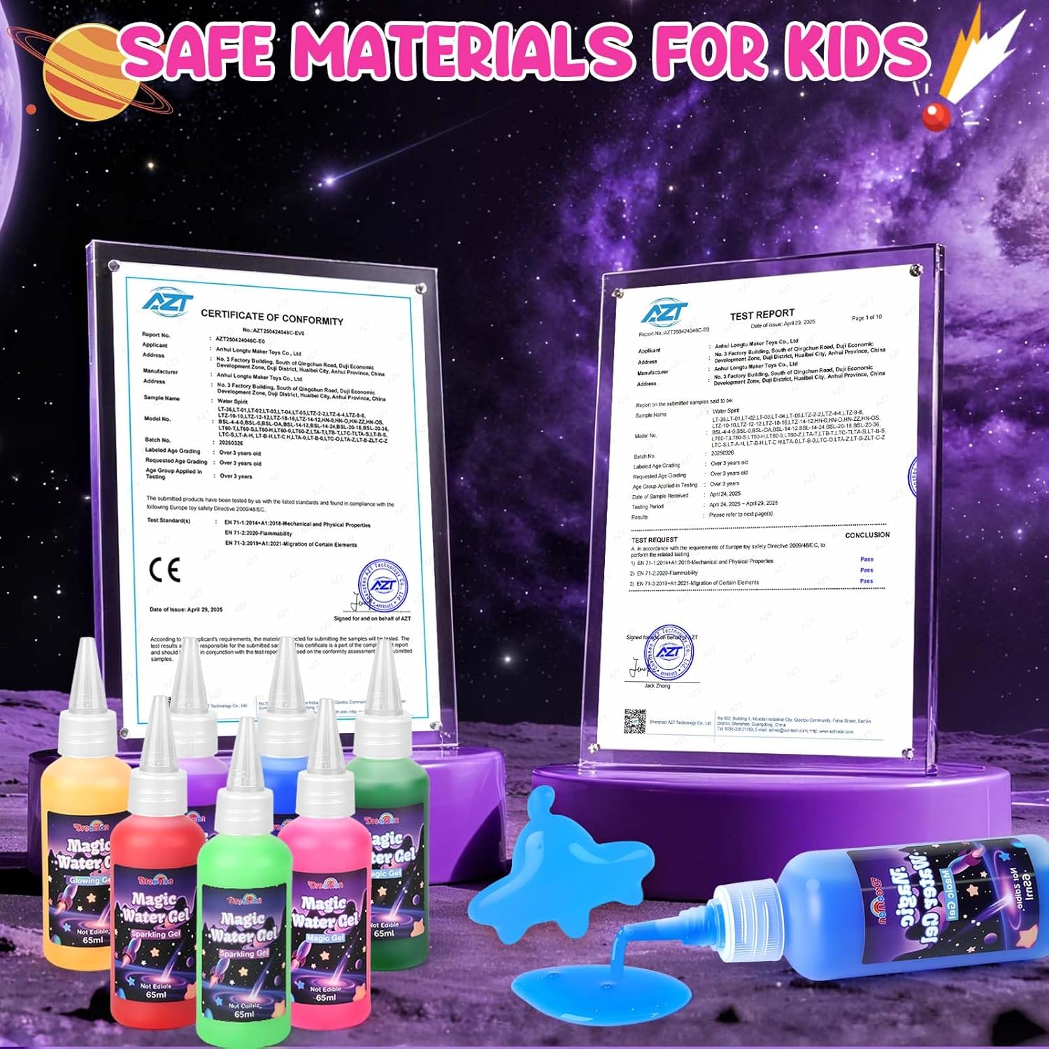 Detalle de Dreamon Space Explorer 53 PCS Water Gel Kit for Kids – DIY Squishy Maker Toy Set