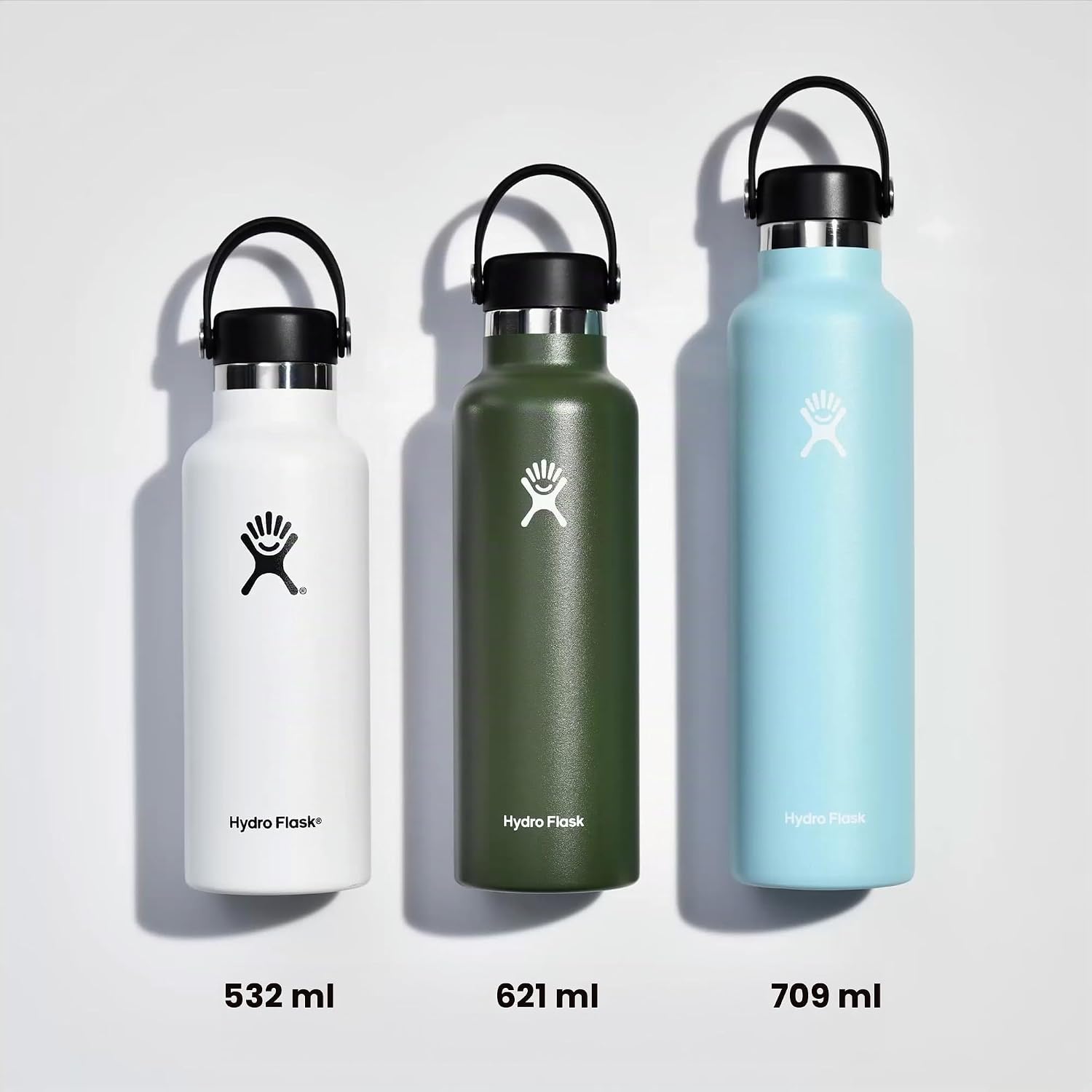 Thumbnail 6 de Hydro Flask Wasserflasche 709 ml – vakuumisoliert, auslaufsicherer Deckel, Standardmundöffnung, Schwarz