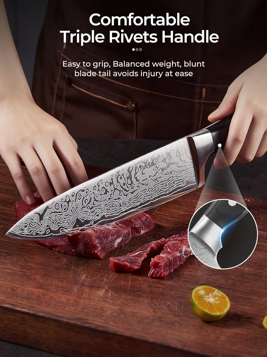 Detalle 2 de D.Perlla SDWD-S289 14-Piece Self-Sharpening Stainless Steel Knife Set