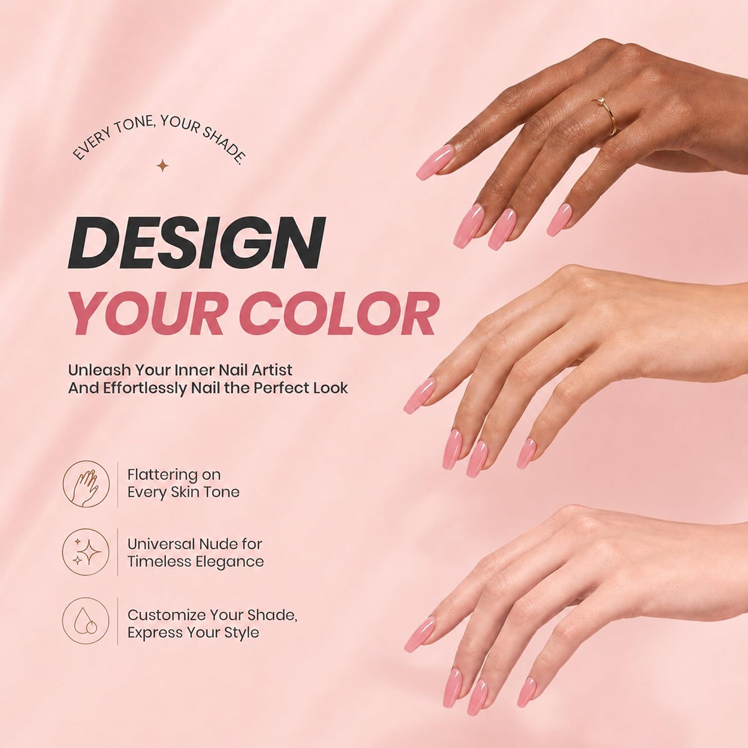 Detalle de Beetles UV-Gel Nagellack Nude Cremebraun, 15 ml (LED/UV-Lampe erforderlich) – Gel-Nagellack für DIY & Heimmaniküre