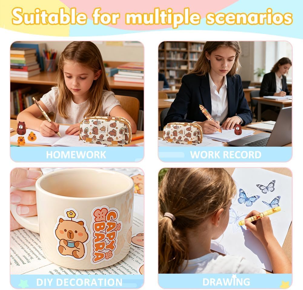 Thumbnail 4 de Capybara Pencil Case: 74Pcs Stationery Gift Set for School, Office and Creative Projects