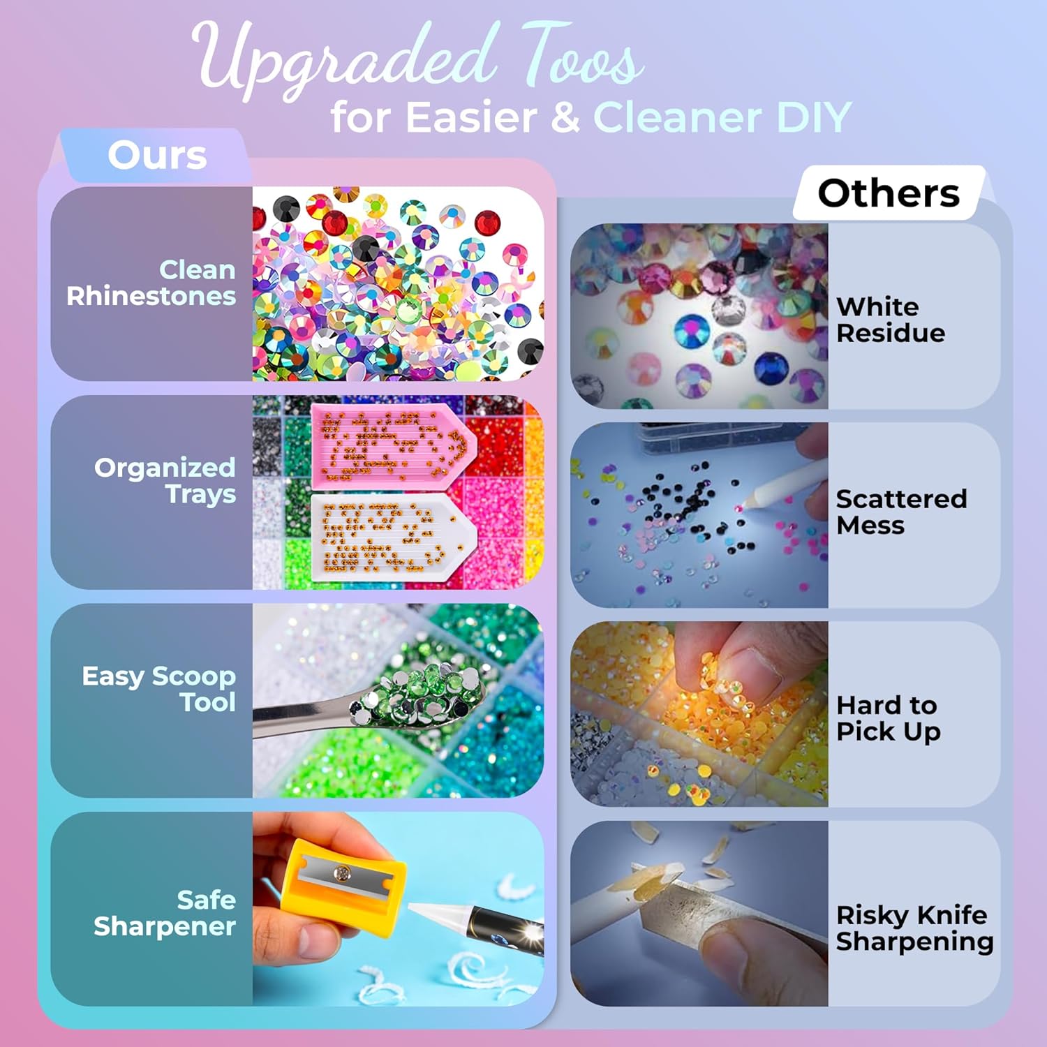 Detalle de Bedazzling Kit 48000Pcs 60 Colors Resin Jelly Rhinestones — All-In-One Bedazzling Set
