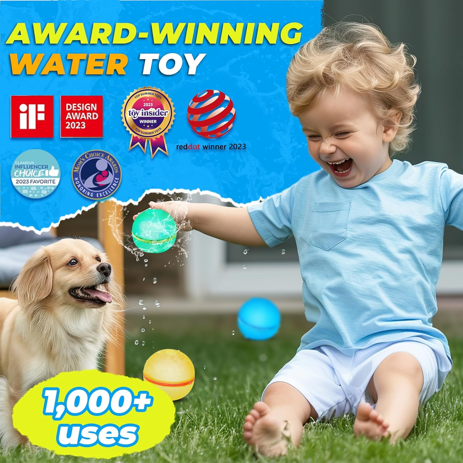 Detalle de Tizikcon 6 PCS Reusable Water Balloons – Magnetic, Self-Sealing Fill-and-Play Water Bombs for Summer Fun