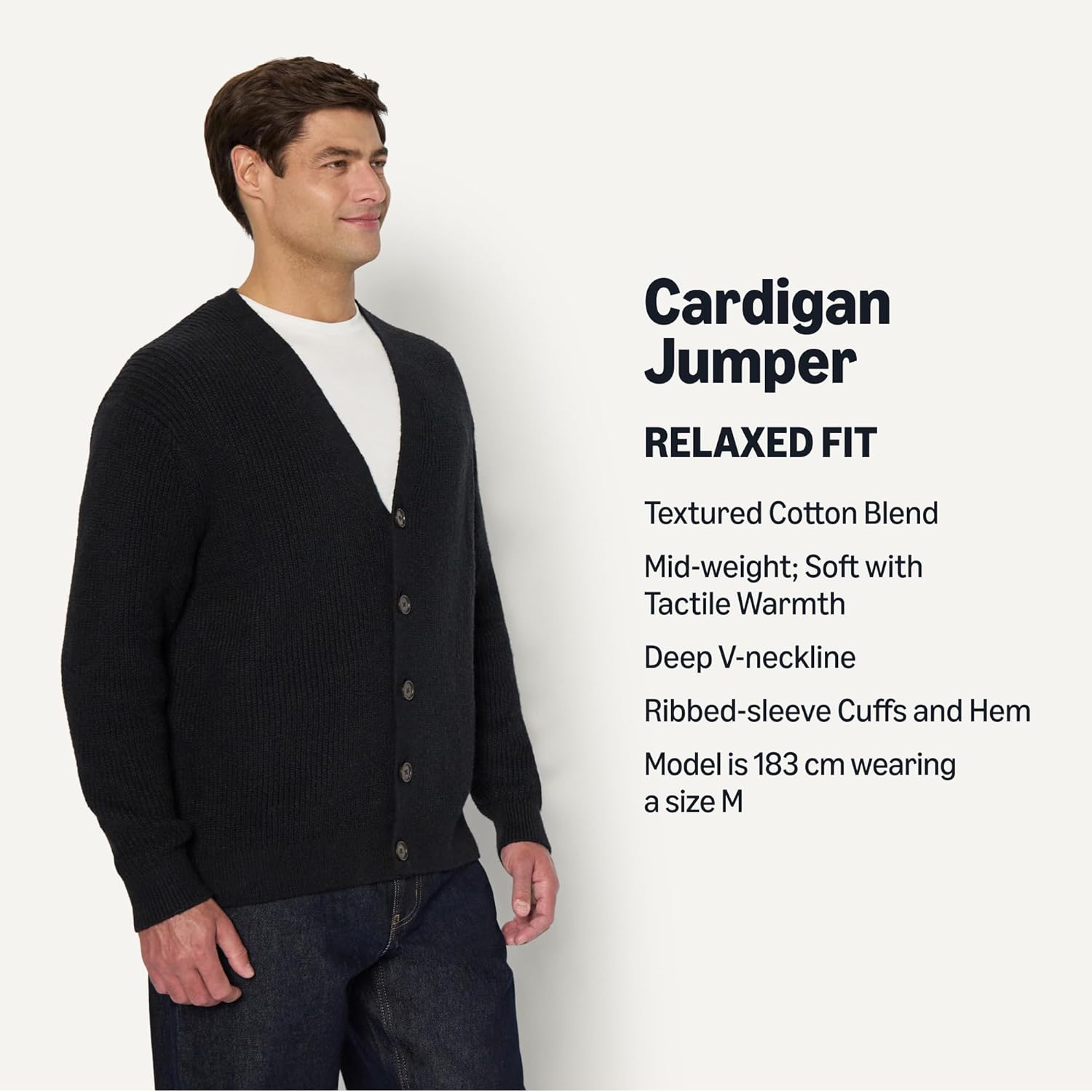 Thumbnail 3 de Amazon Essentials Relaxed-Fit Cotton Blend Cardigan