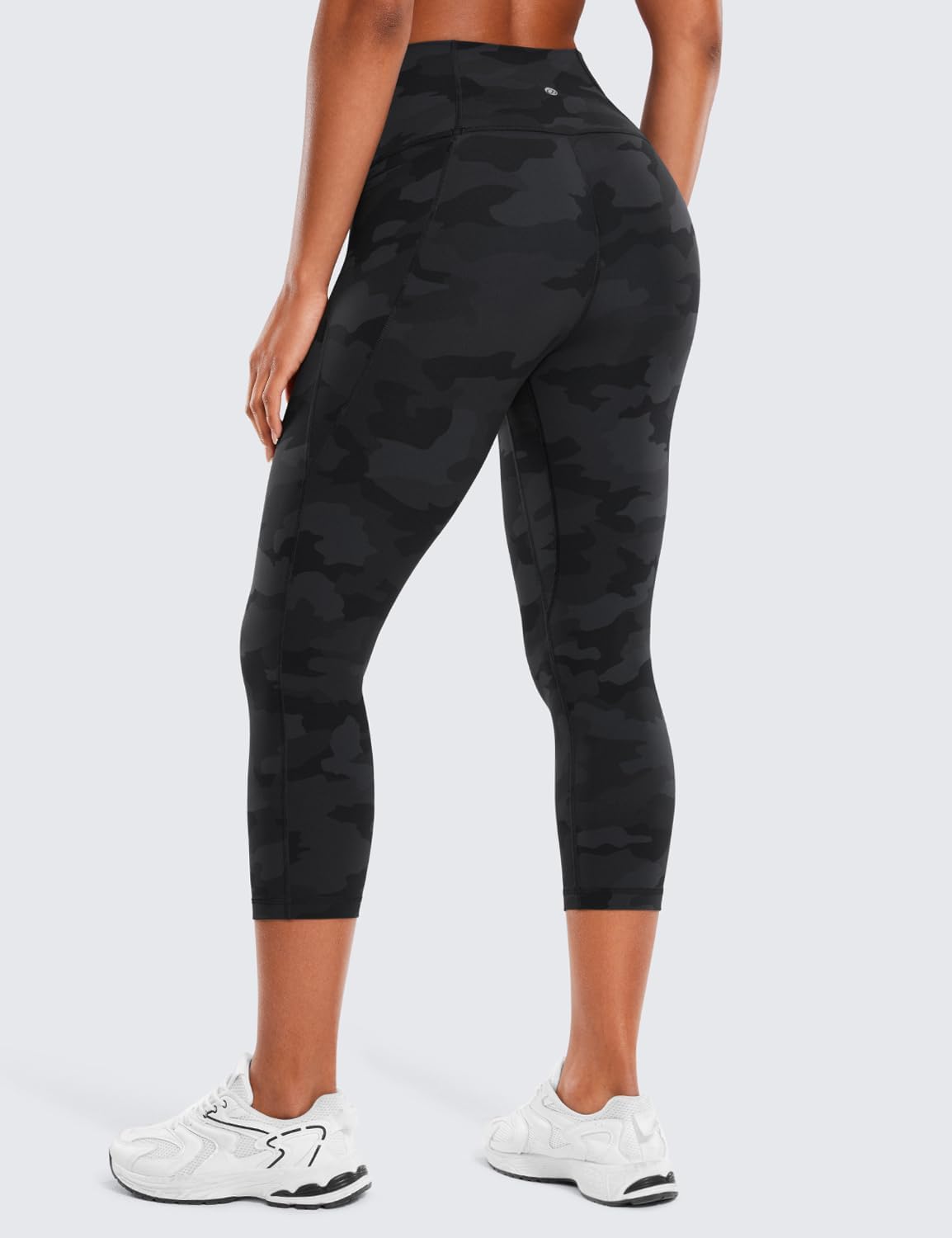 Detalle de CRZ YOGA Da Donna Butterlux Allenamento Capri Ghette con Tasche 48cm/53cm - Vita Alta