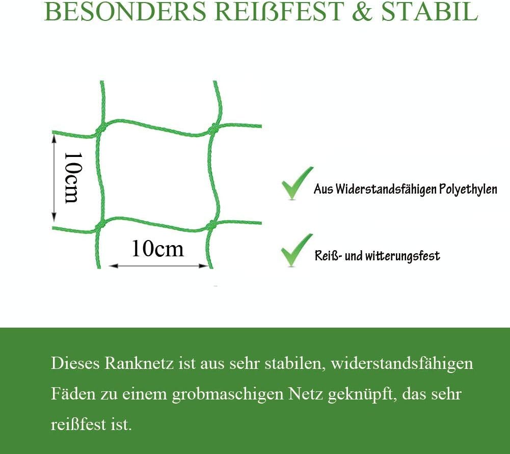 Thumbnail 1 de Premium Ranknetz MIUEZUTH mit großer Maschenweite 1 x 2 m – grün
