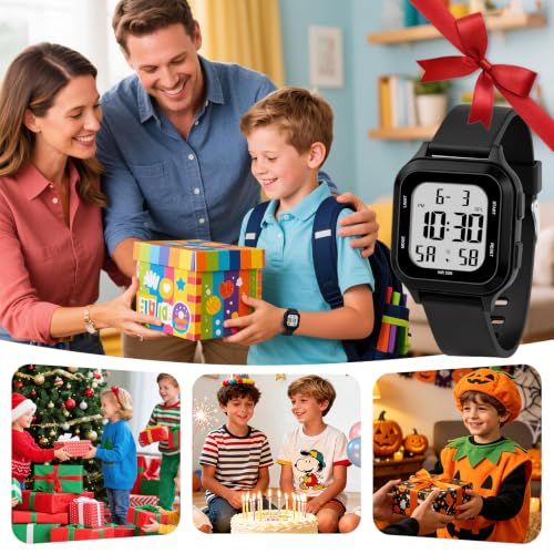 Detalle de Ayybboo Montre Enfant Garçons Filles 7-18 ans – Multifunctions et Étanche